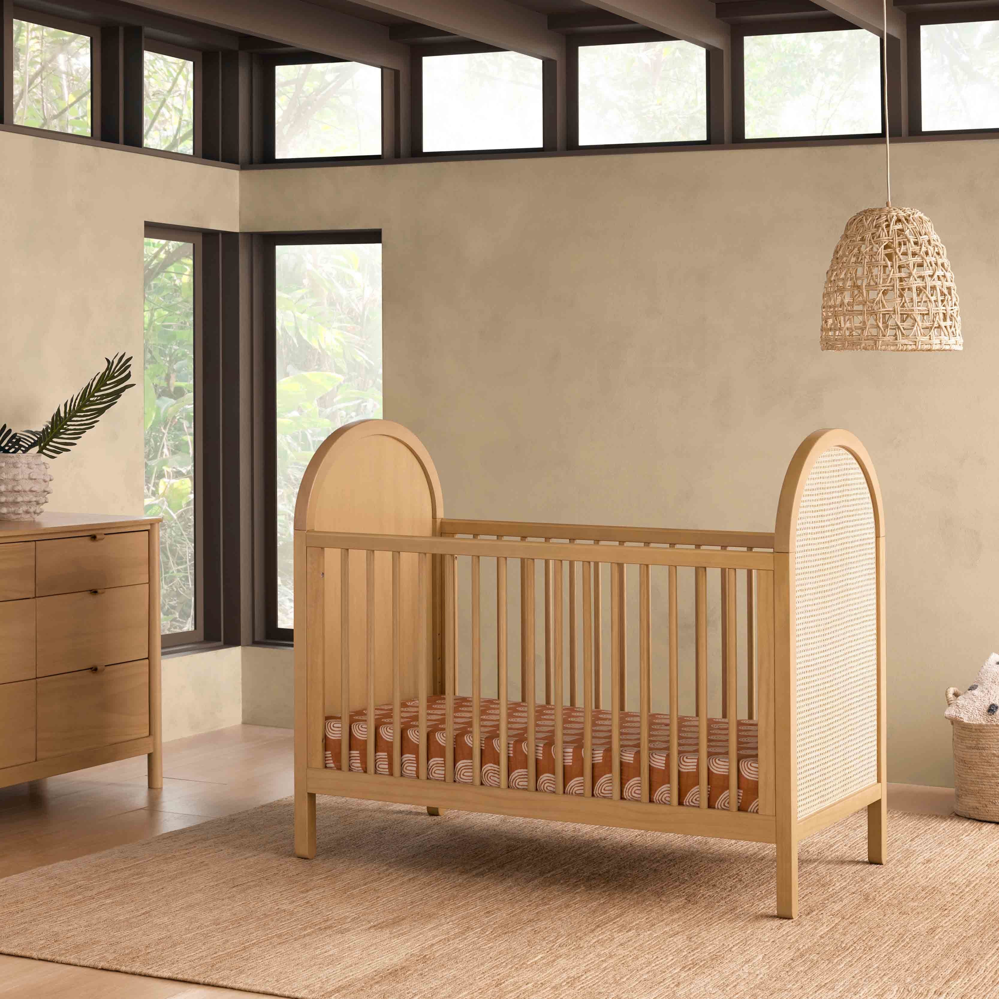 Babyletto Bondi Cane 3-in-1 Convertible Crib with Toddler Bed Conversion Kit - Twinkle Twinkle Little One