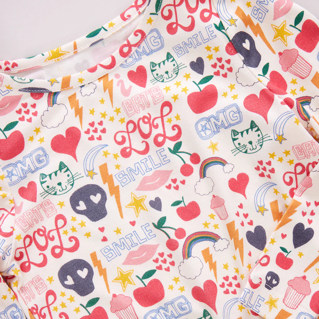 Girls Bamboo Steph Dress - Journal Doodle - Twinkle Twinkle Little One