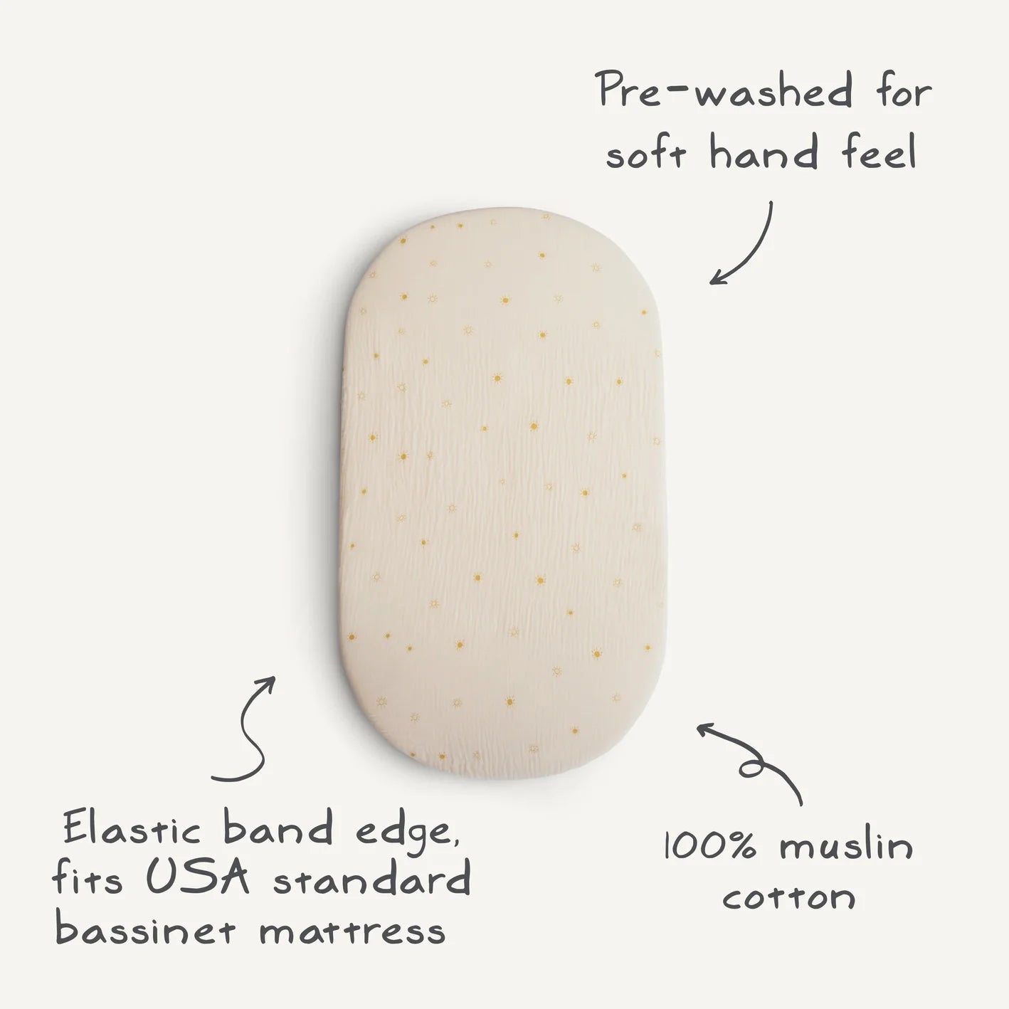 Extra Soft Bassinet Muslin Crib Sheet - Twinkle Twinkle Little One