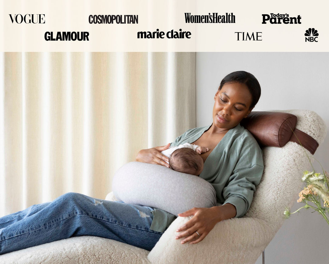 BBHugMe Nursing Pillow - Grey Melange - Twinkle Twinkle Little One