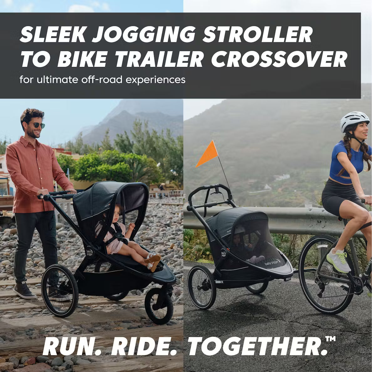 Baby Jogger City Prix Jogger + BIke Trailer + Shield Bundle
