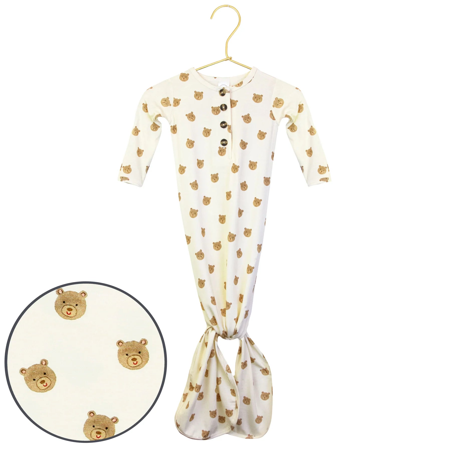 Lou Lou & Company Teddy Knotted Gown - Twinkle Twinkle Little One