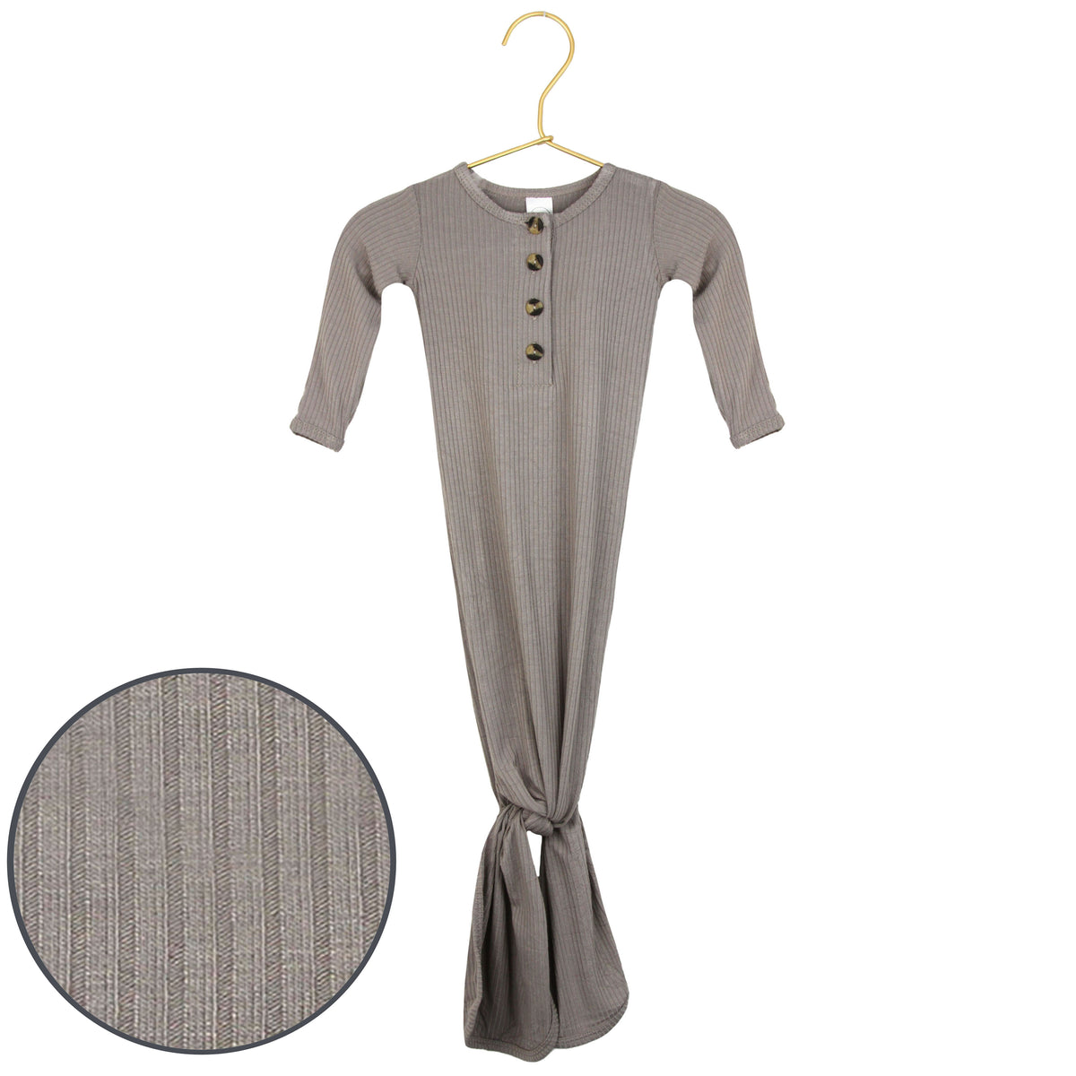 Lou Lou & Company Beau Ribbed Knotted Gown - Twinkle Twinkle Little One