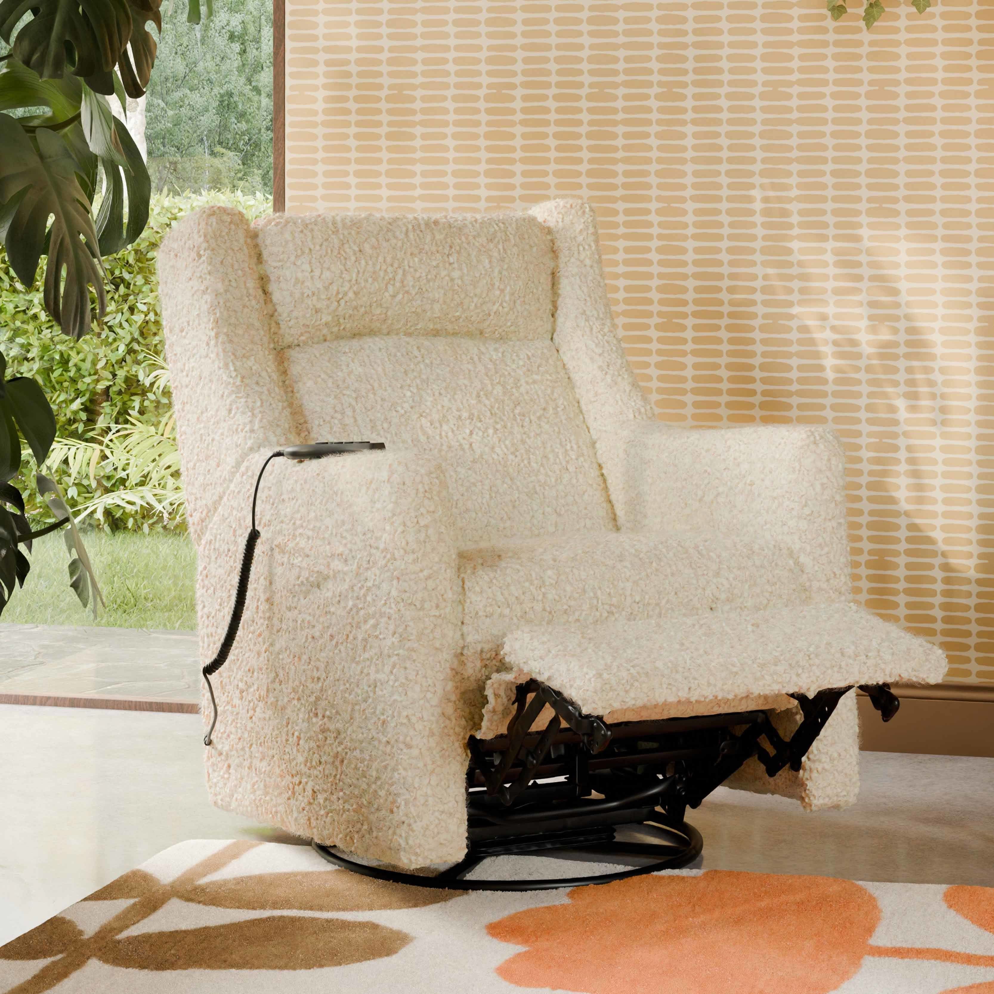 Babyletto Kiwi Deluxe Power Recliner & Swivel Glider with Heat and Massage - Twinkle Twinkle Little One