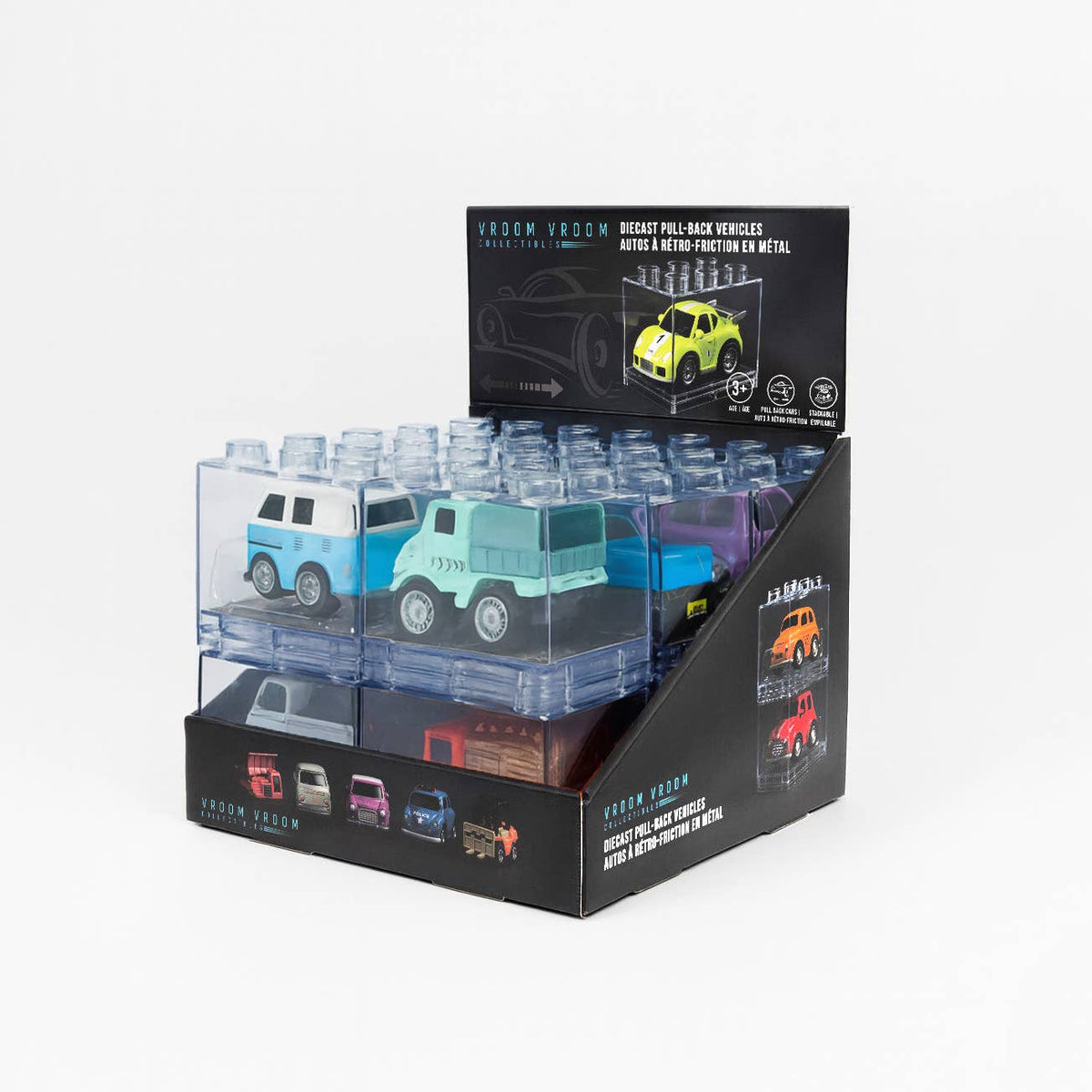 VVC Mixed Vehicles Stackable Pullback Diecast Cars