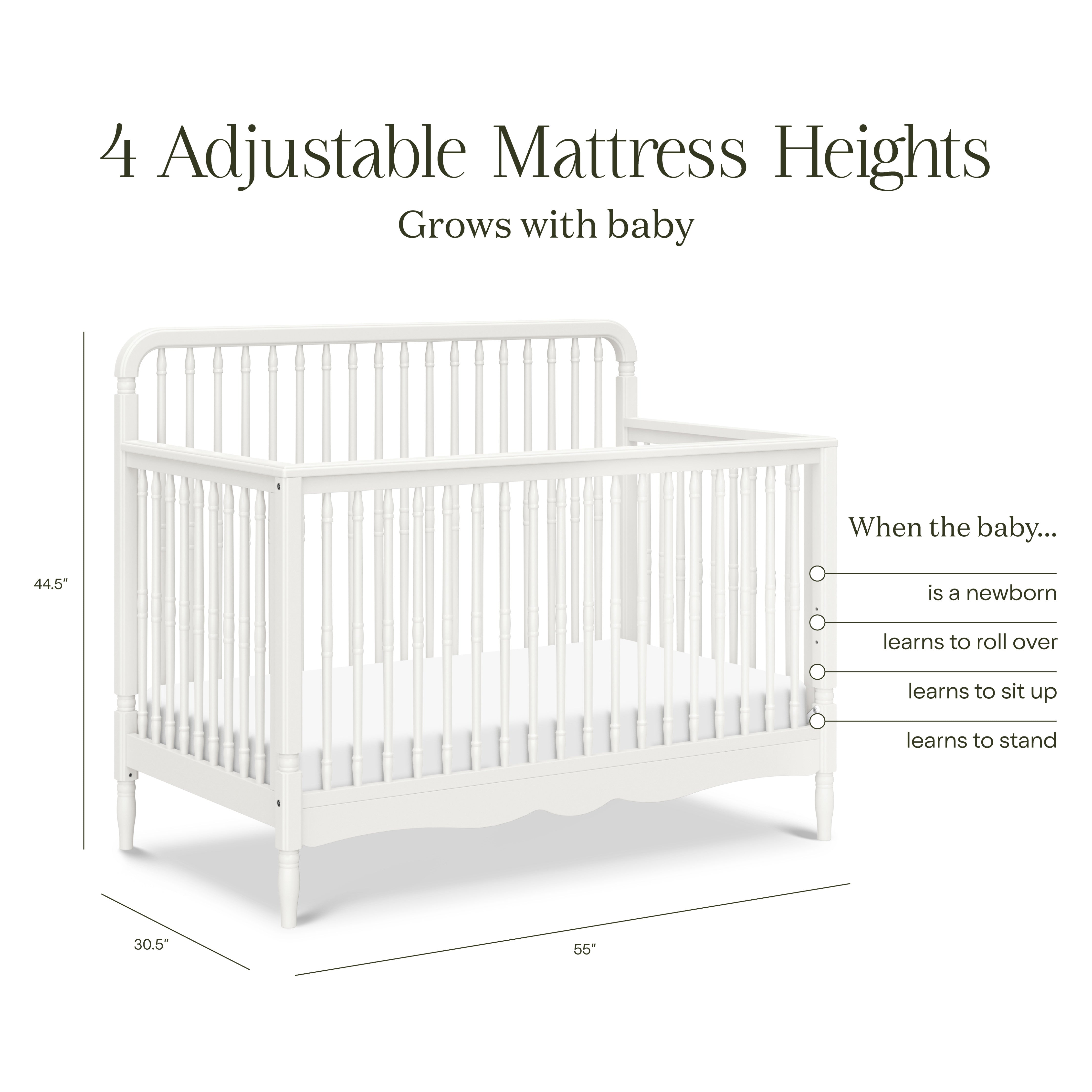 Namesake Liberty 4-in-1 Convertible Spindle Crib - Twinkle Twinkle Little One