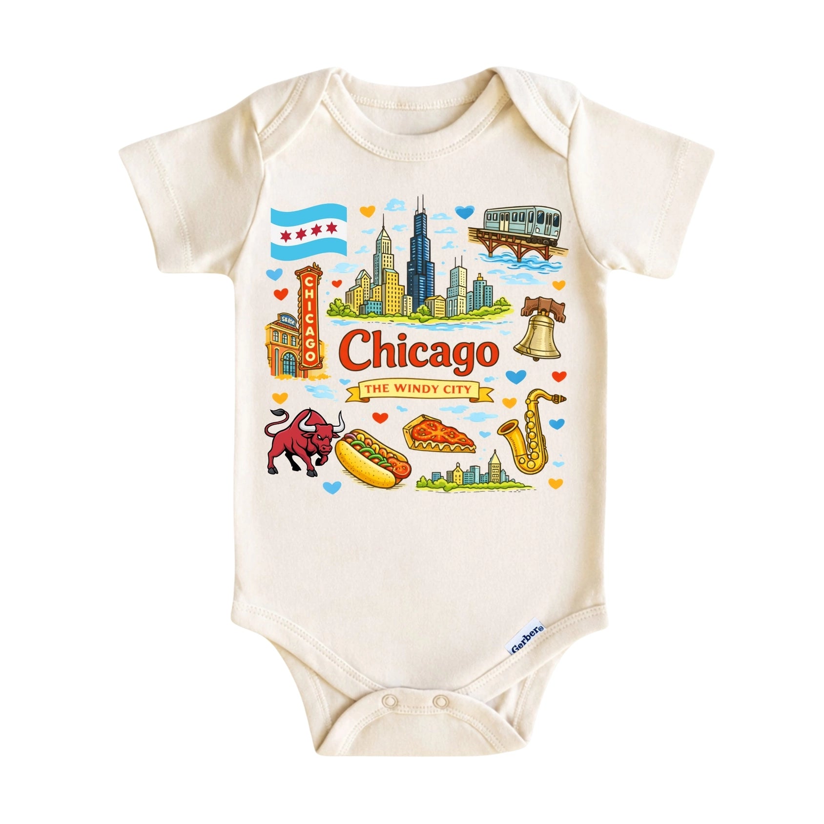 Chicago The Windy City Baby Onesie