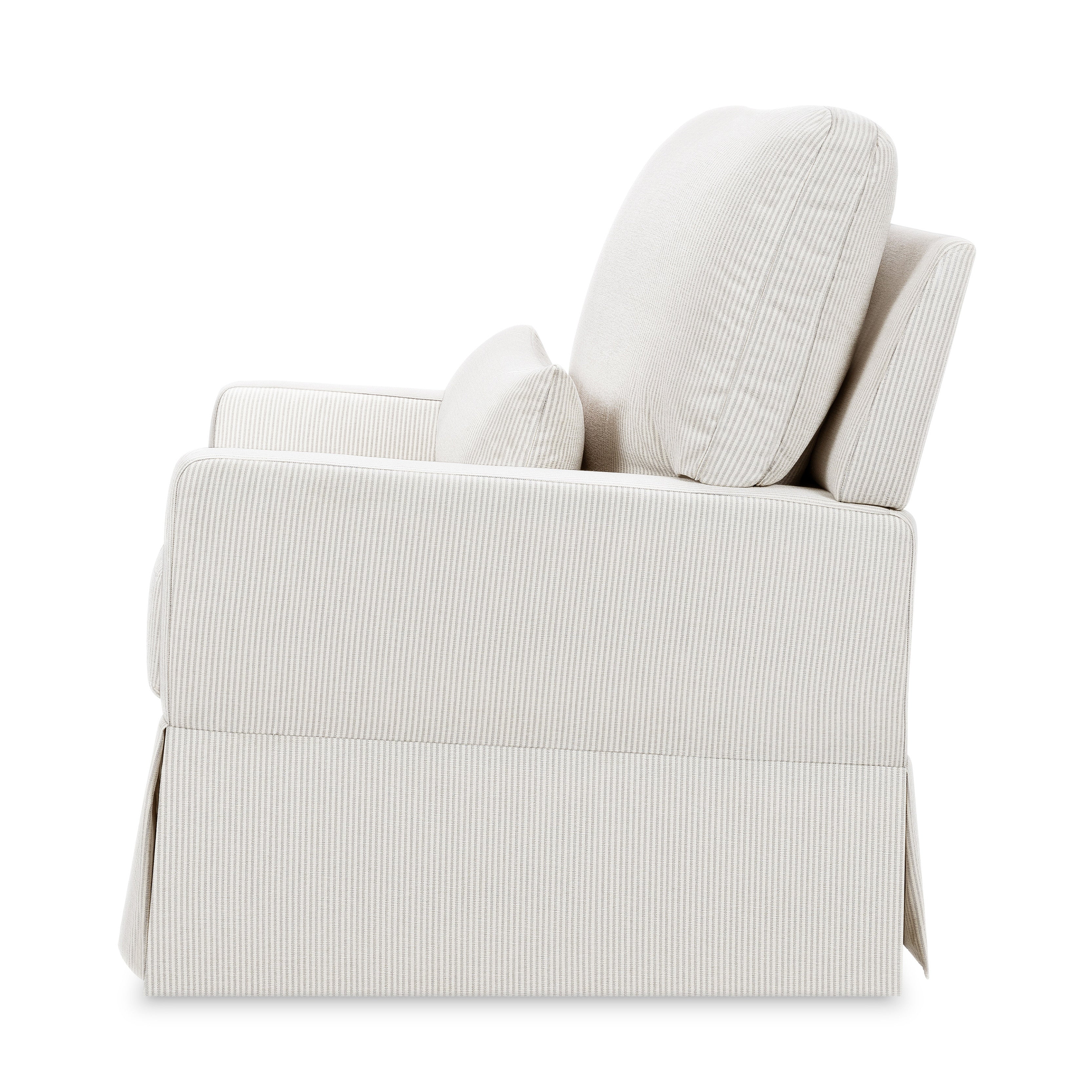 Namesake Crawford Pillowback Chair and a Half Comfort Swivel Glider