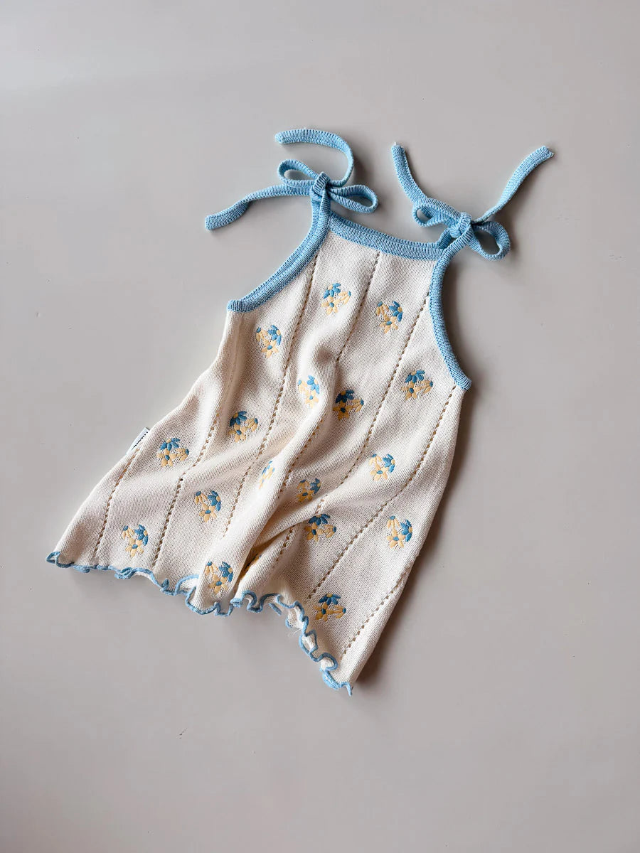 Bloom Pointelle Tie Dress - Pansy