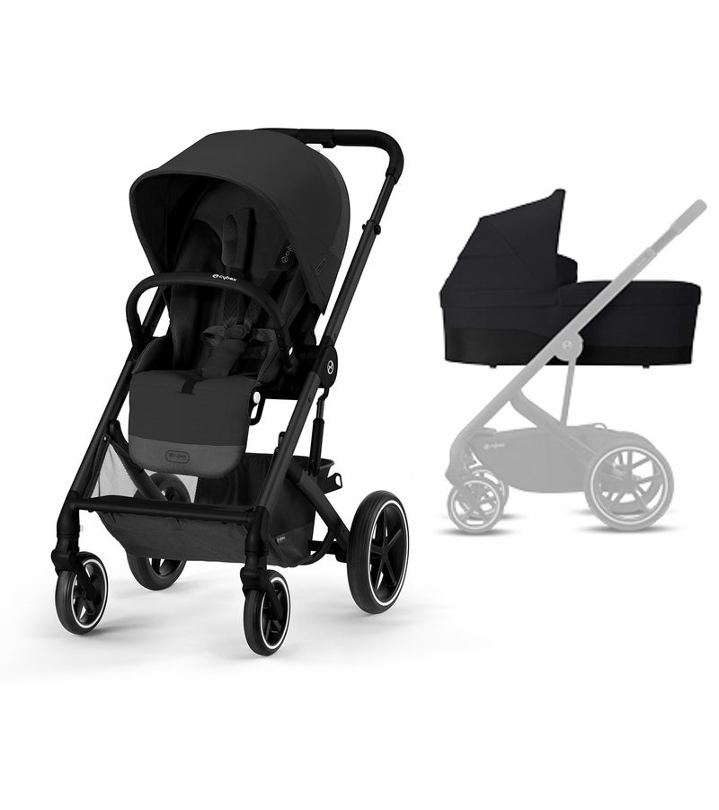 Cybex BALIOS S LUX - 2in1 pushchair with carrycot, Lava Grey, Silver frame  Lava Grey, Prams