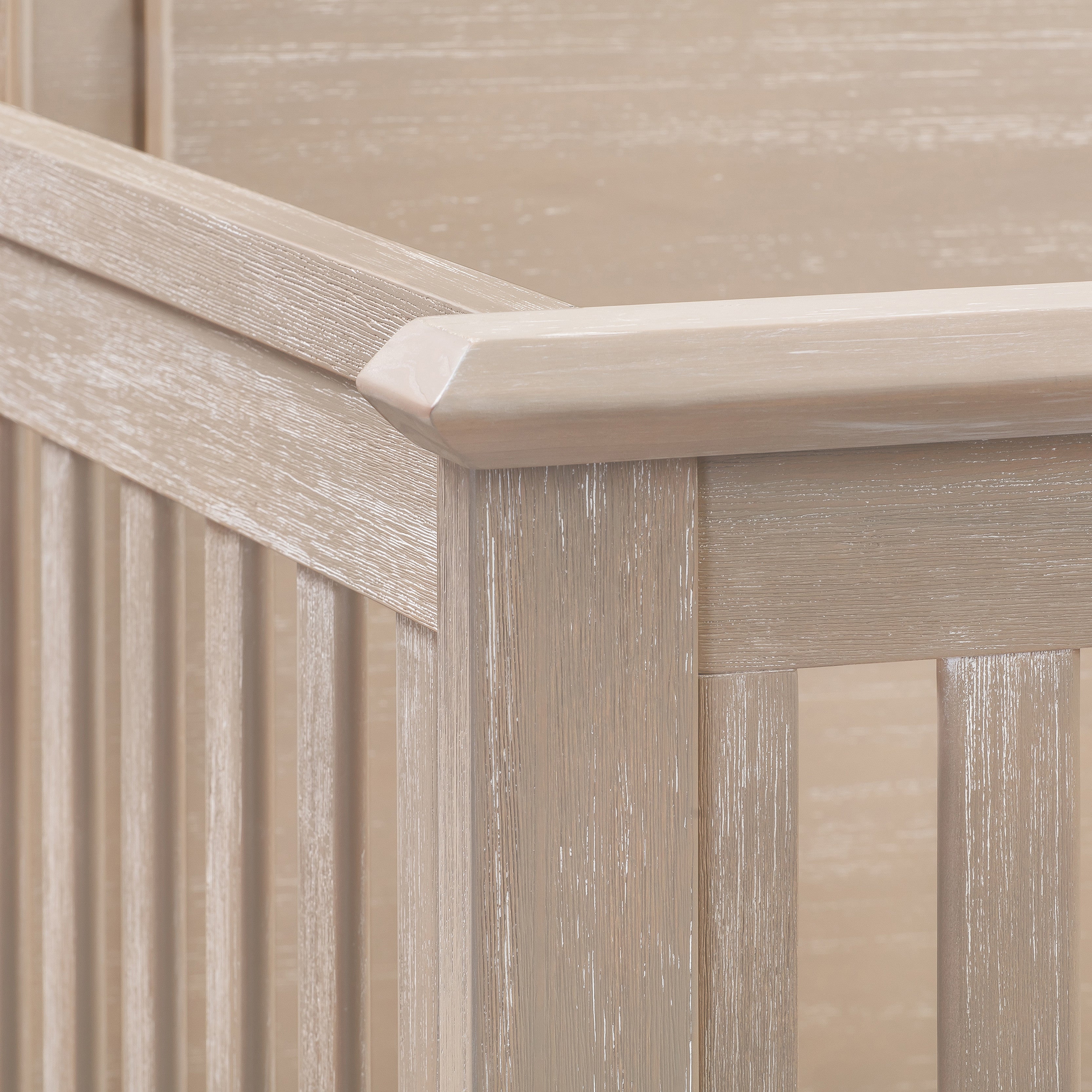 Monogram by Namesake Beckett Rustic 4-in-1 Convertible Flat Top Crib