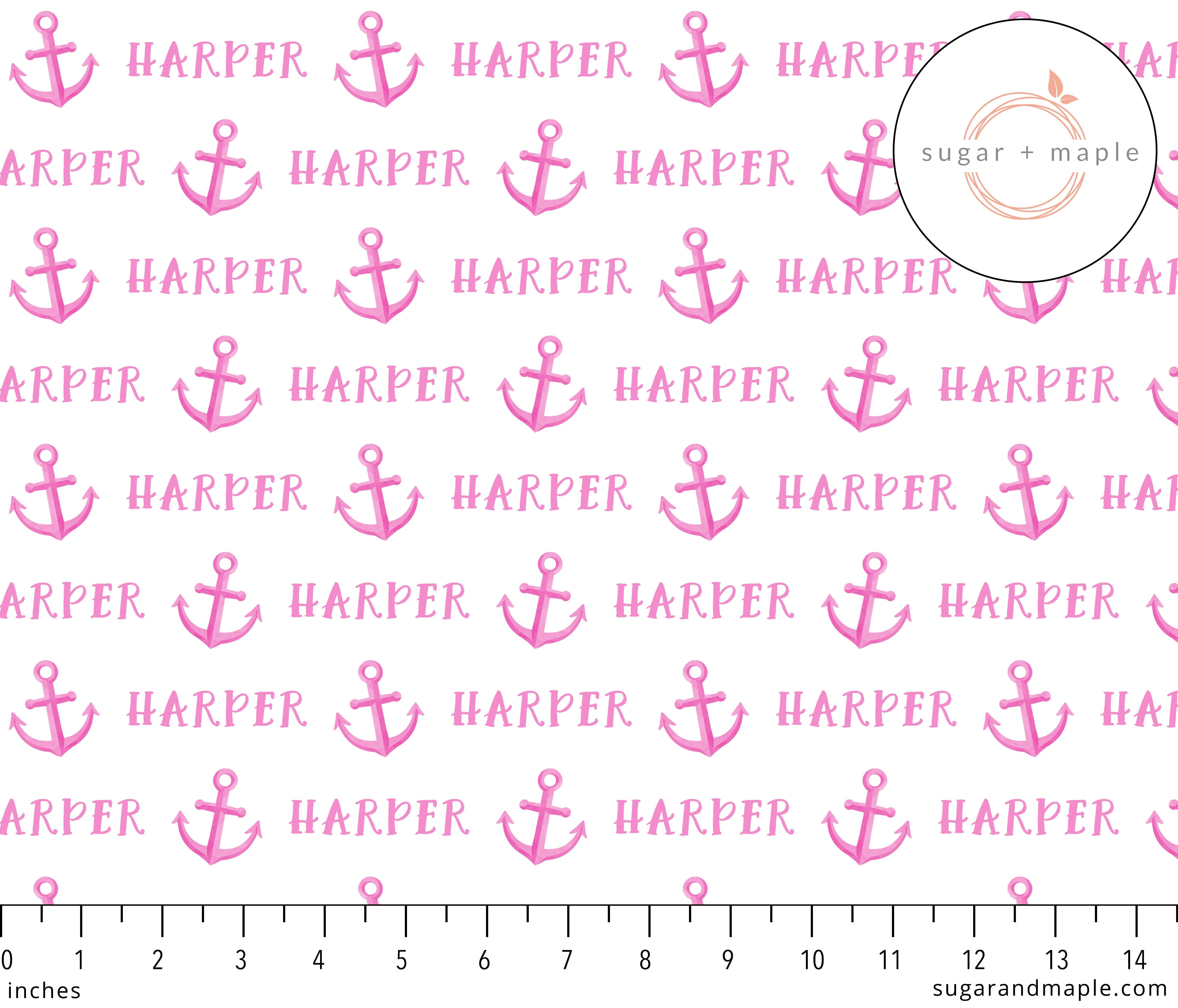 Sugar + Maple Plush Minky Fleece Personalized Blanket | Anchor - Twinkle Twinkle Little One