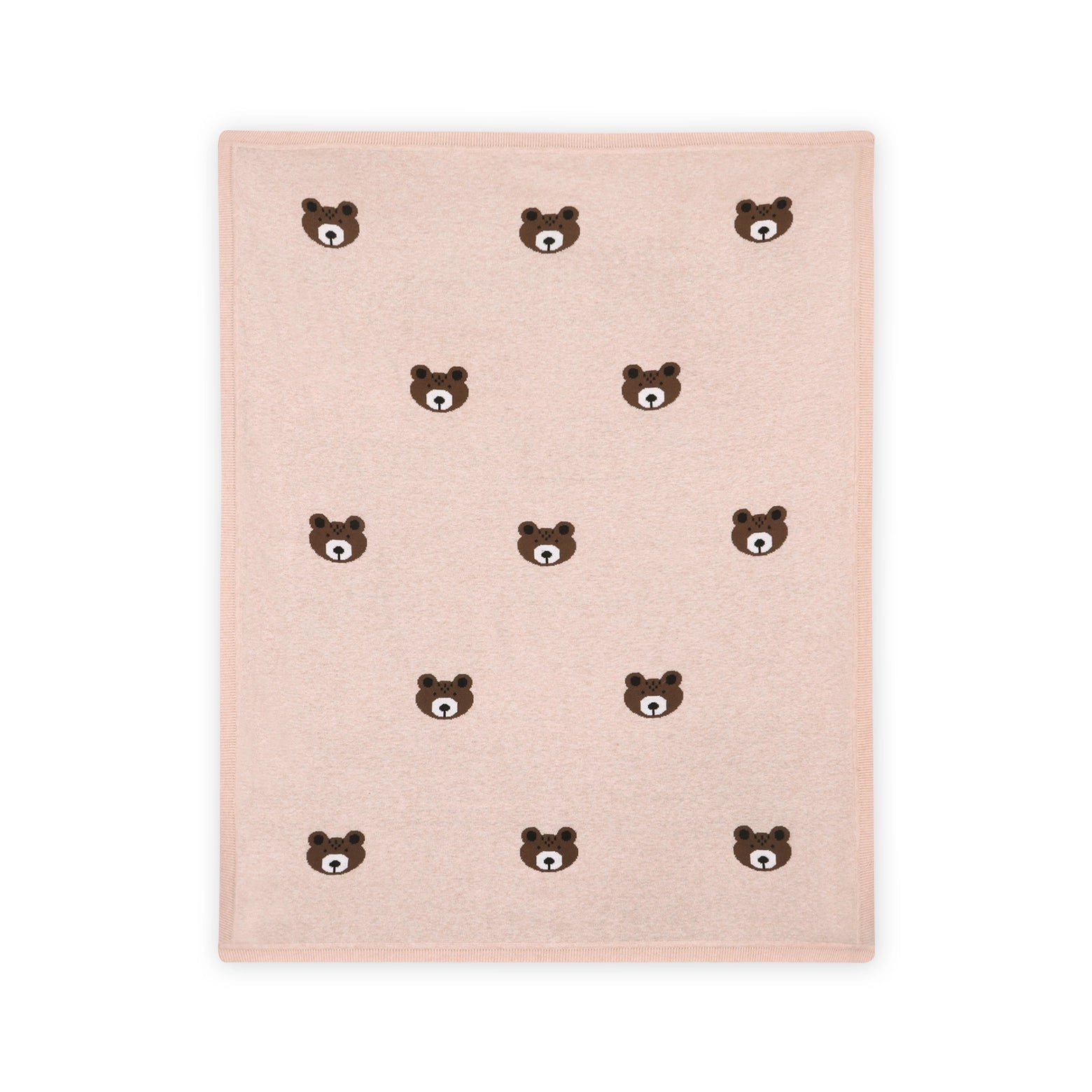 Brown Bear Organic Cotton Jacquard Knit Baby Blanket - Twinkle Twinkle Little One