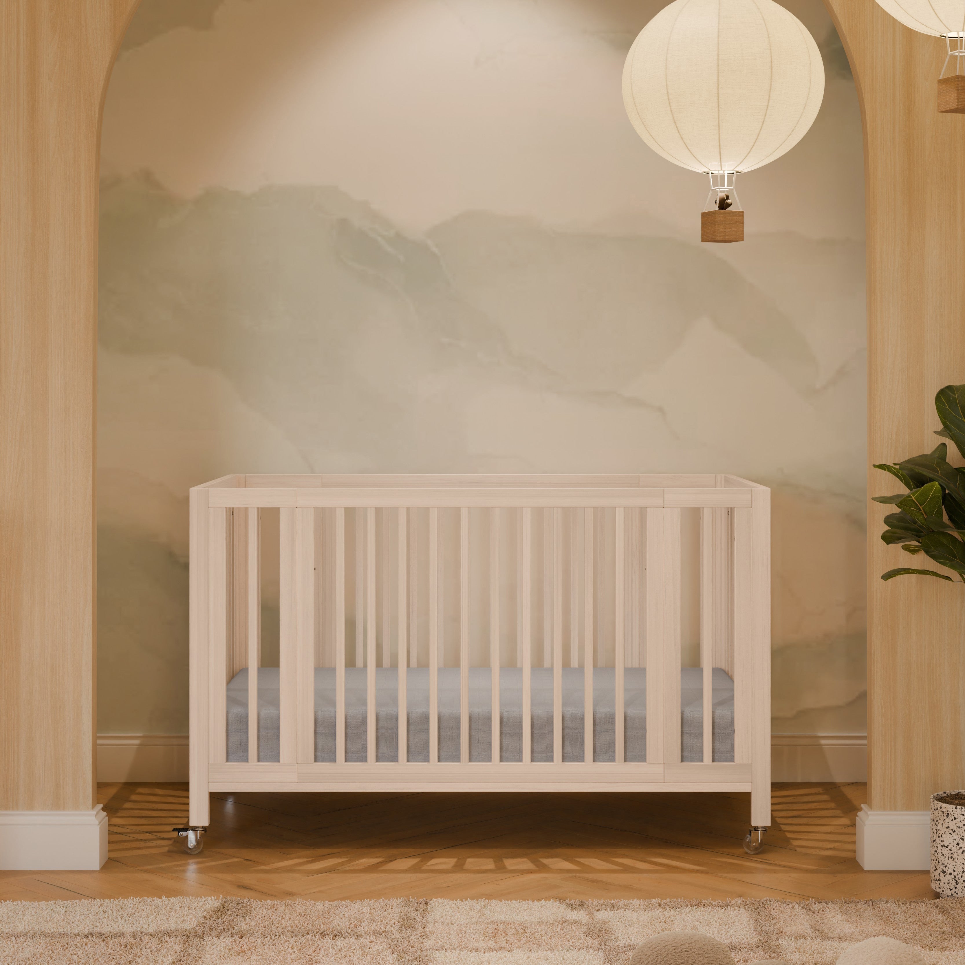 Babyletto Rolli 9-in-1 Convertible All-Stages Crib with Bassinet & Toddler Bed Conversion Kits