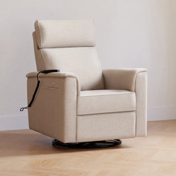 Buy performance-beach-eco-weave Namesake Willa Deluxe Power Recliner and Swivel Glider with Heat and Massage