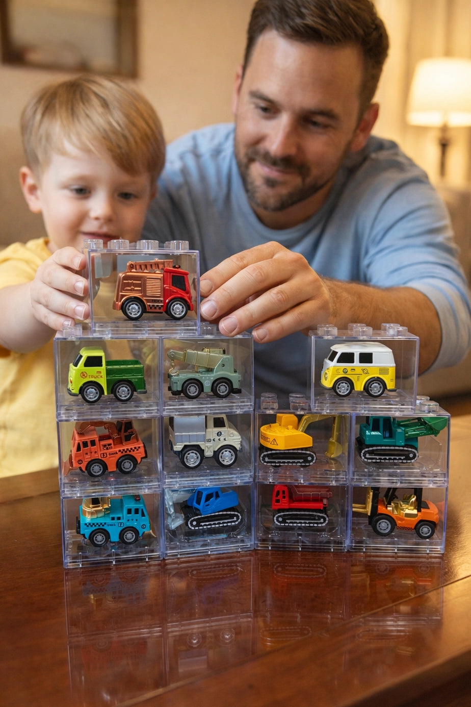 VVC Construction Vehicles Stackable Pullback Diecast Cars