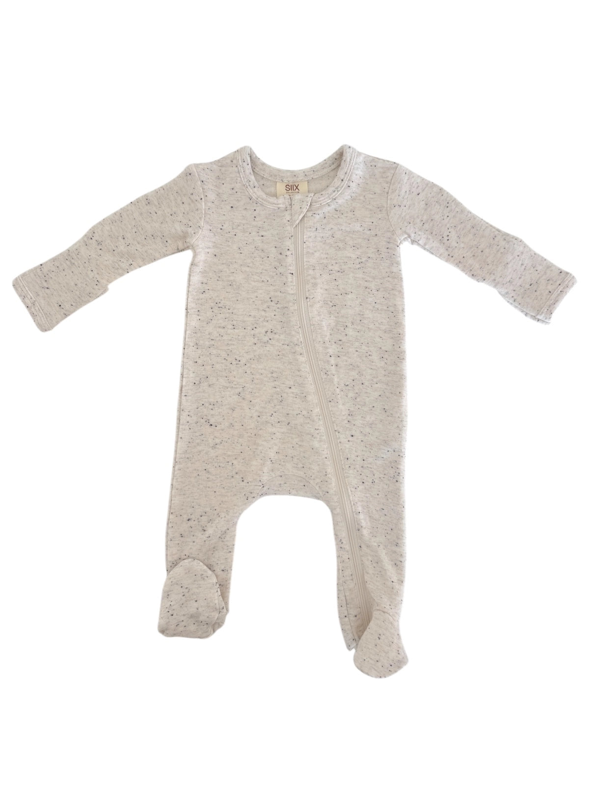 Newborn Dove Speckle 2-Way Zip Footie - Twinkle Twinkle Little One