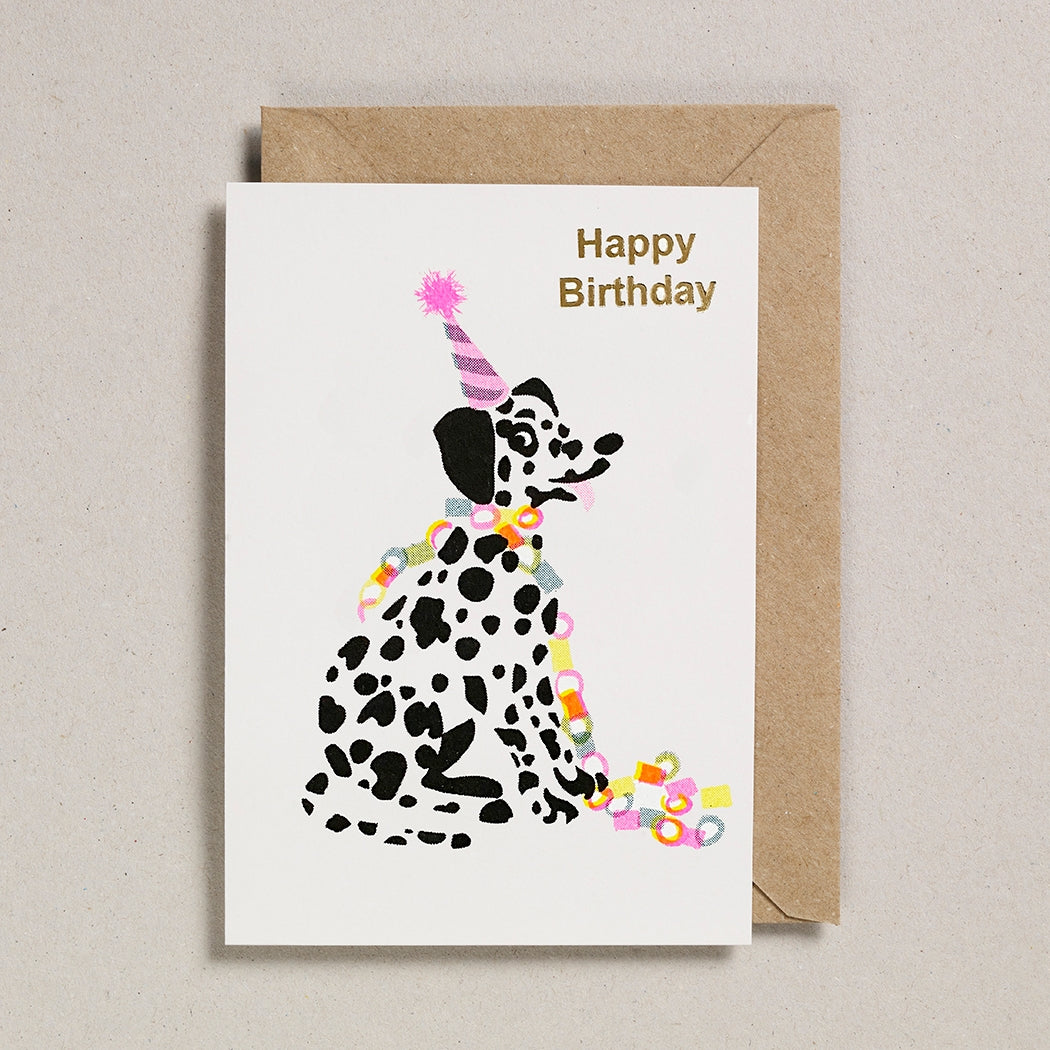 Happy Birthday Dalmatian Confetti Pets Card