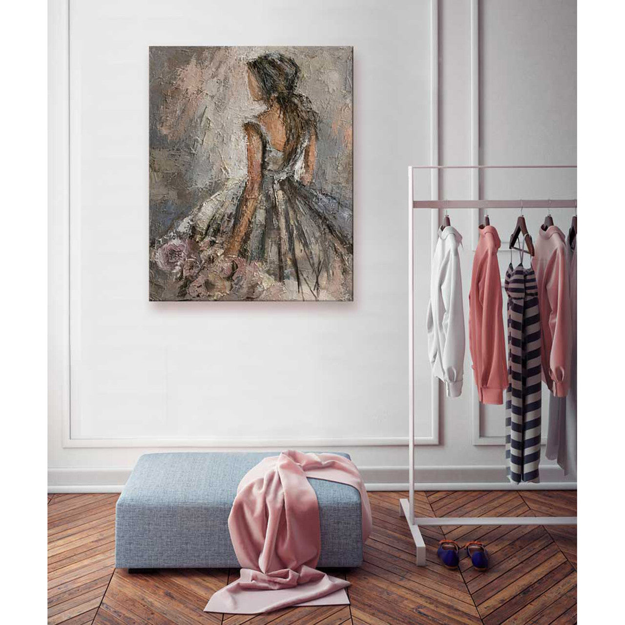 Figurative - Black Dress Stretched Canvas Wall Art - Twinkle Twinkle Little One