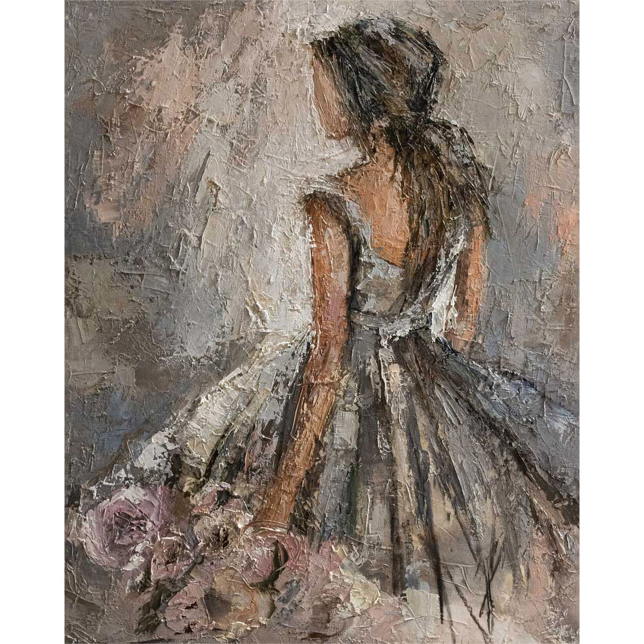 Figurative - Black Dress Stretched Canvas Wall Art - Twinkle Twinkle Little One