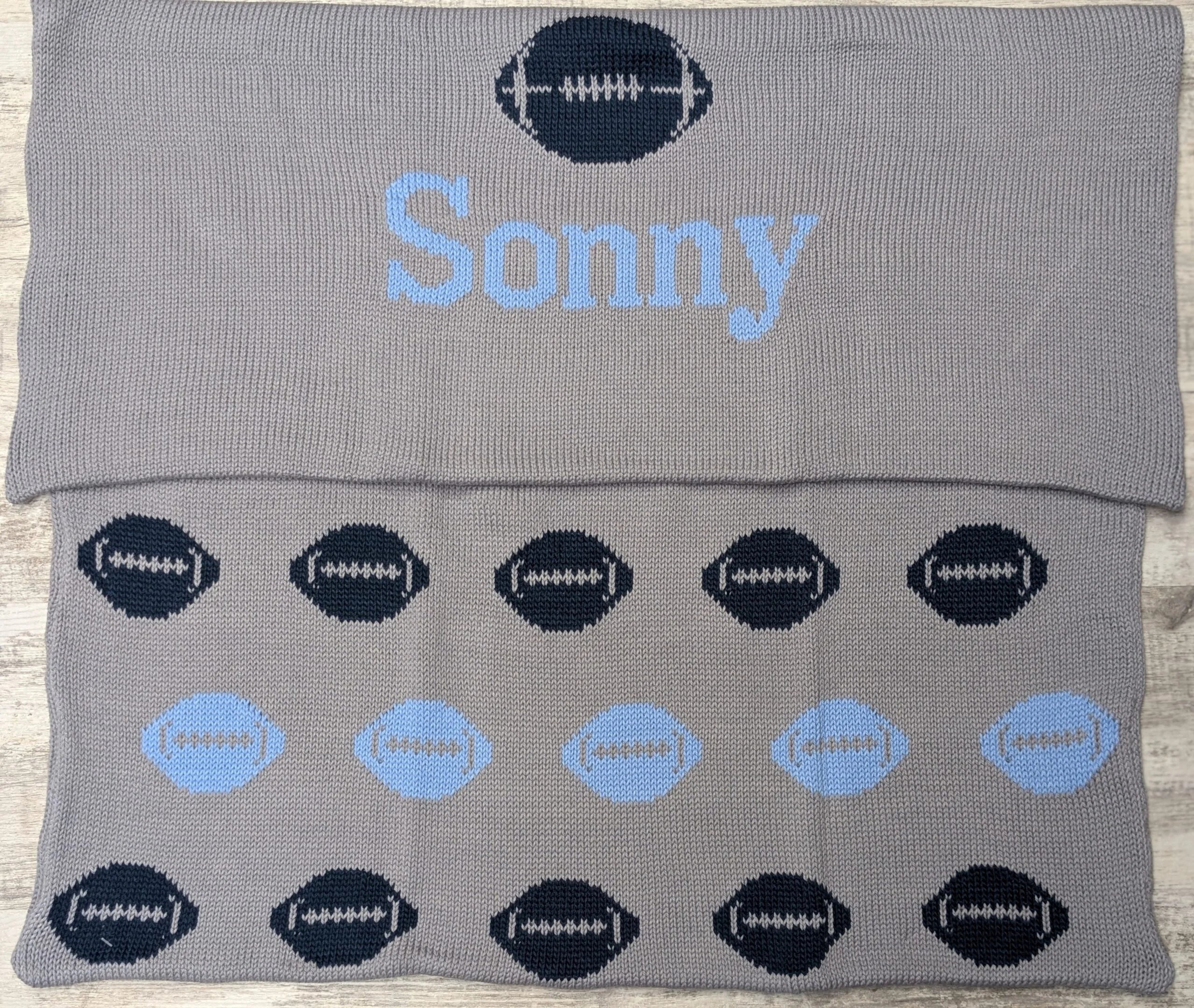 Football Double Cotton Knit Blanket