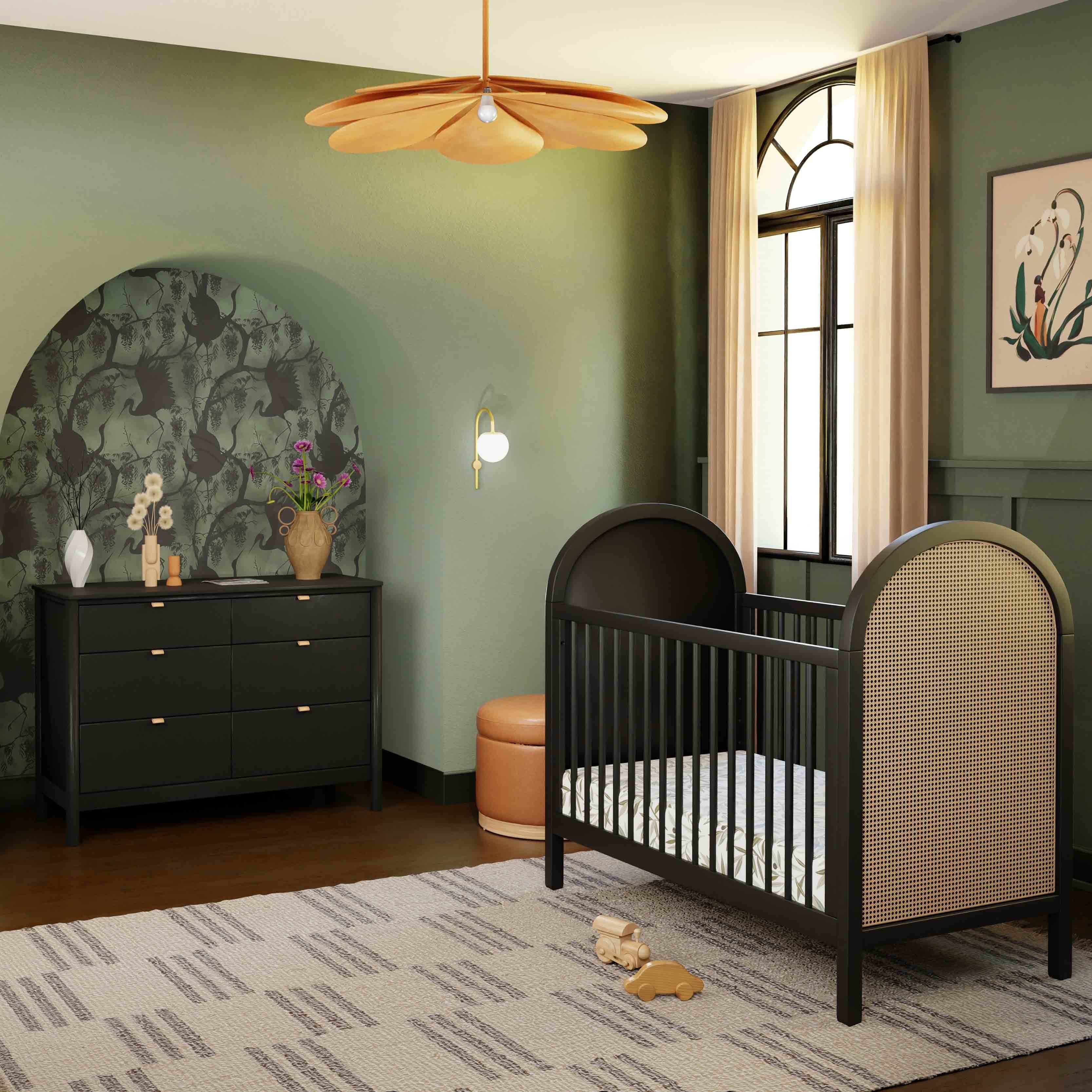 Babyletto Bondi Cane 3-in-1 Convertible Crib with Toddler Bed Conversion Kit
