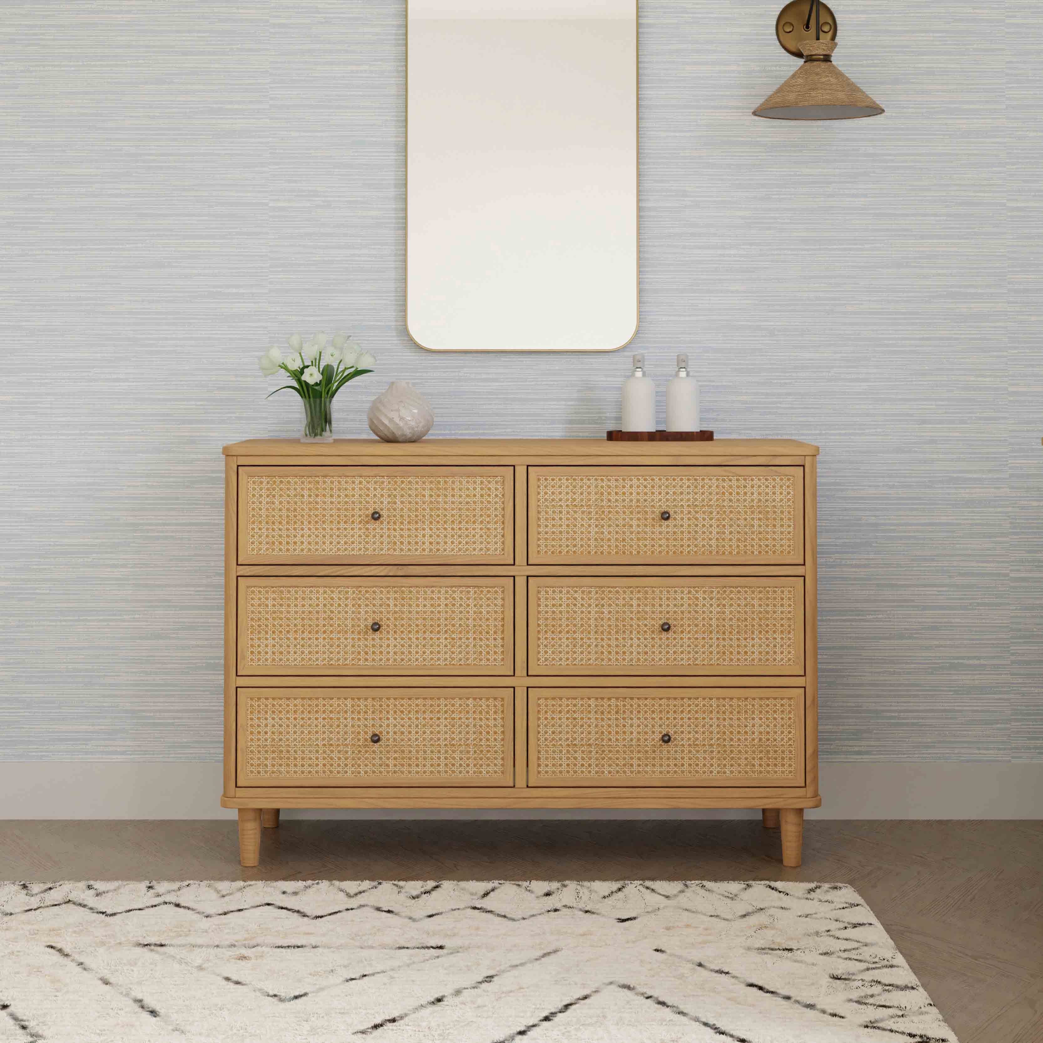 Namesake Marin with Cane 6-Drawer Dresser