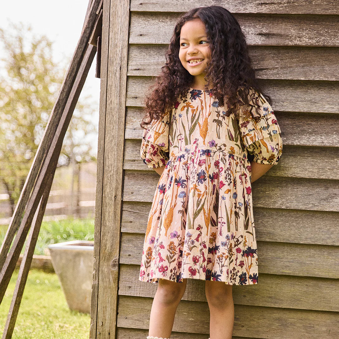 Girls Brooke Dress - Autumn Flowers - Twinkle Twinkle Little One
