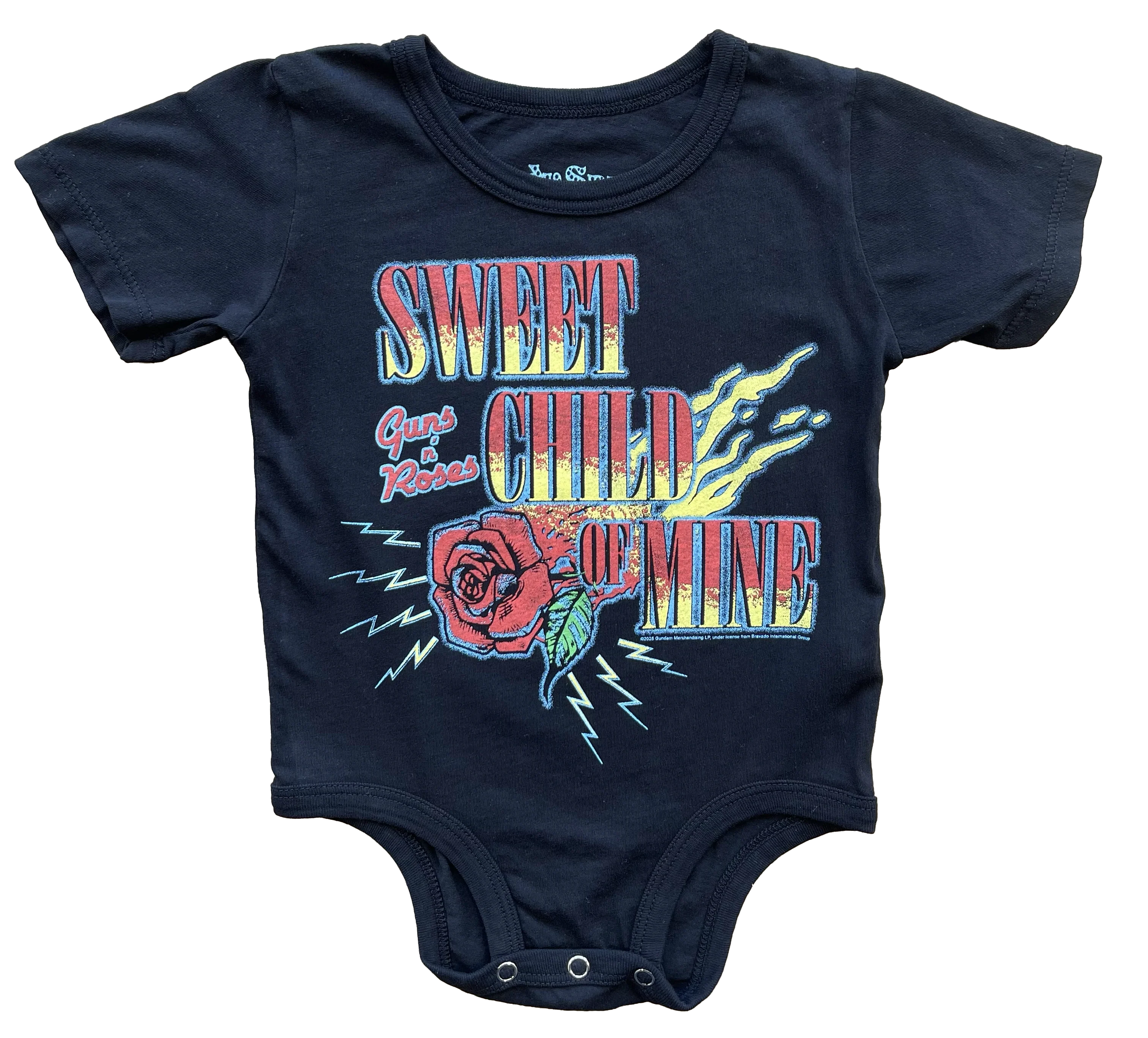 Guns N Roses Sweet Child O' Mine Onesies - Washed Black - Twinkle Twinkle Little One