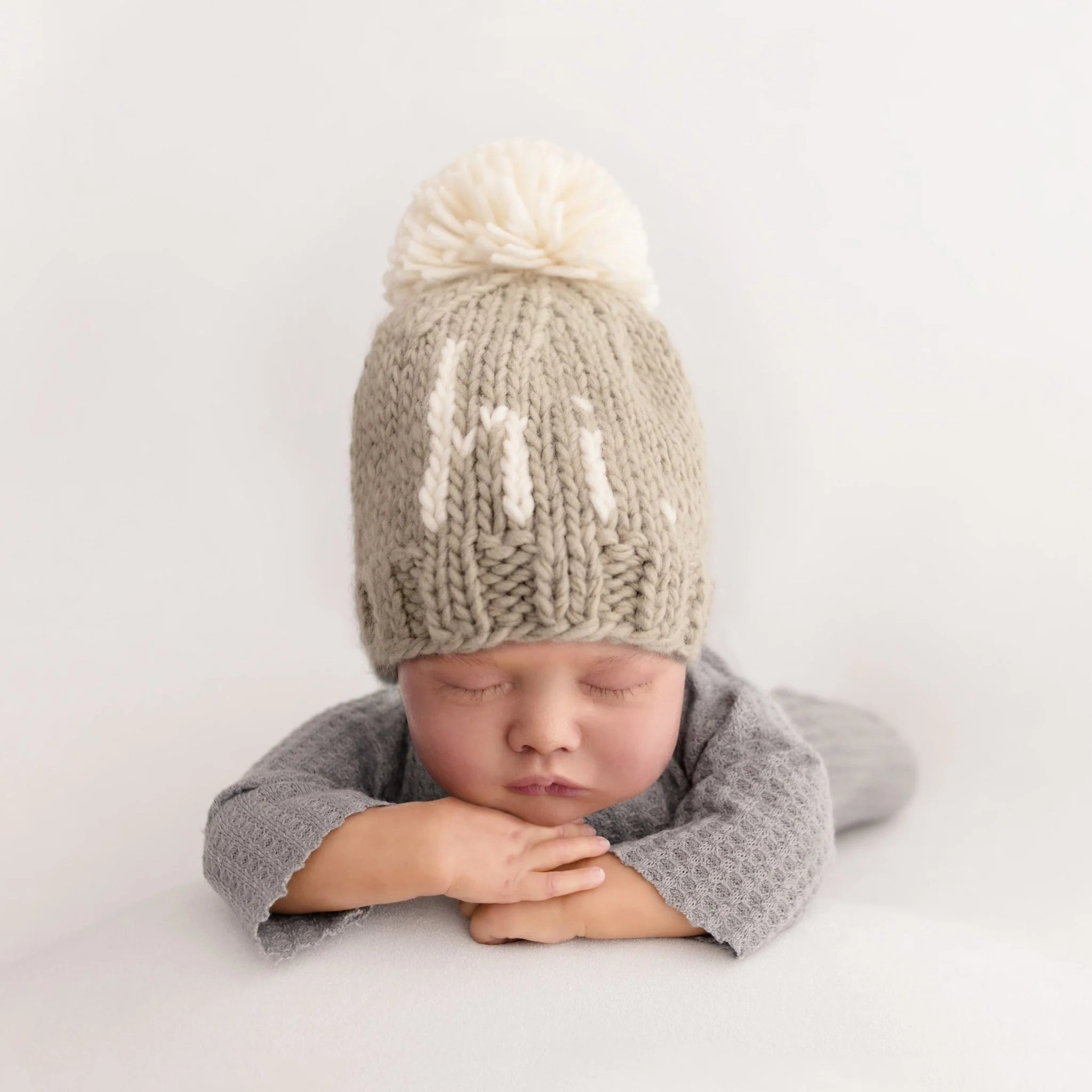 Hi. Pebble Brown Hand Knit Beanie Hat - Twinkle Twinkle Little One