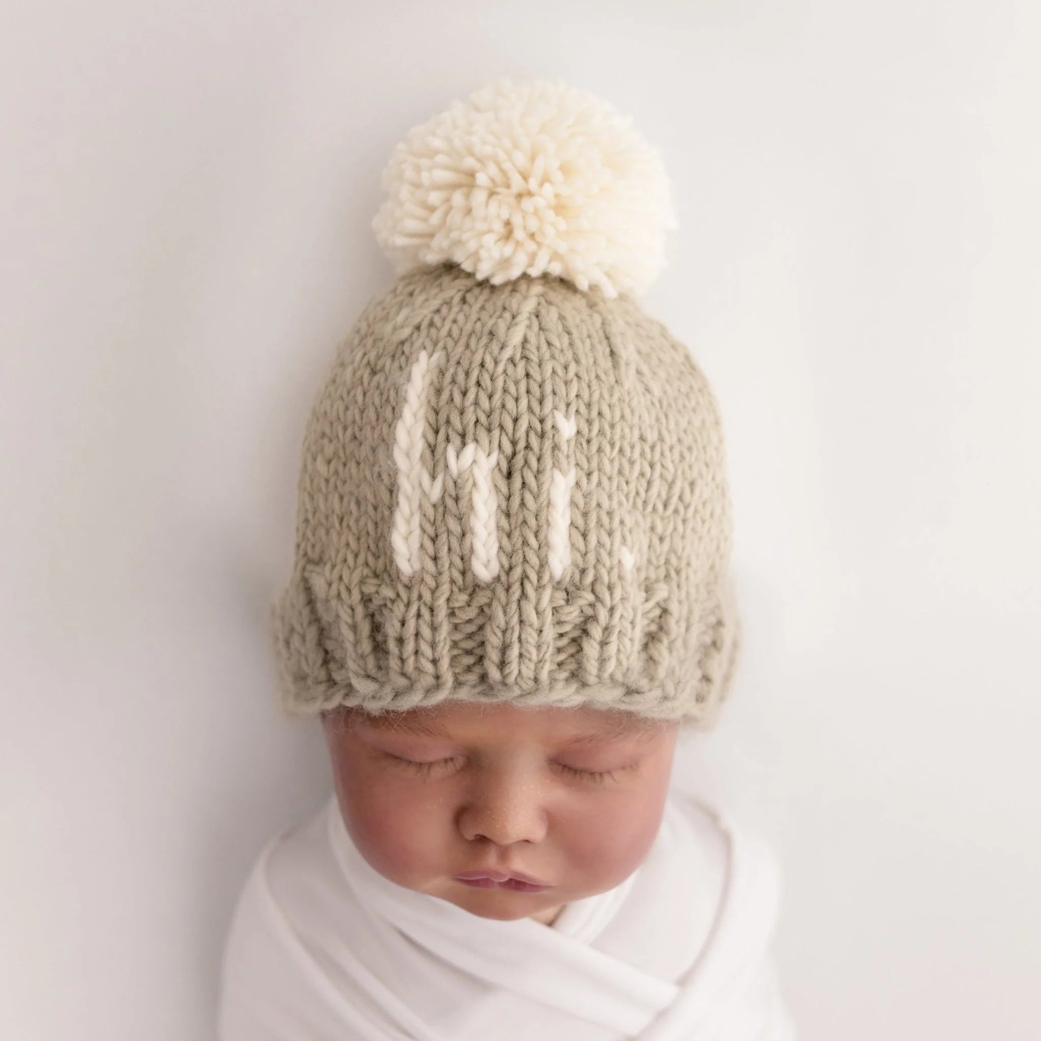 Hi. Pebble Brown Hand Knit Beanie Hat - Twinkle Twinkle Little One
