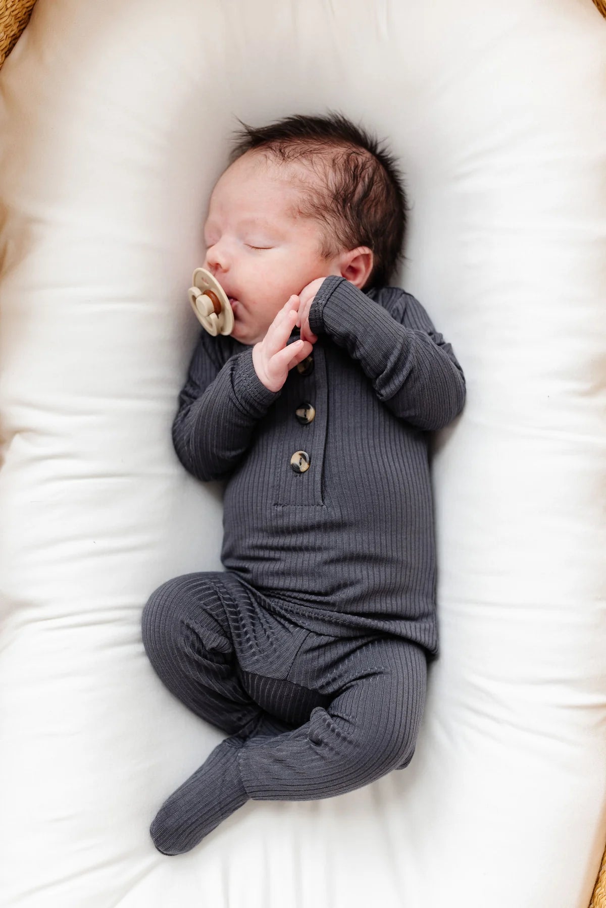 Lou Lou & Company Hudson Ribbed Top, Bottom + Hat Set - Twinkle Twinkle Little One