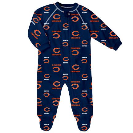 Chicago Bears Zipper Footie - Twinkle Twinkle Little One