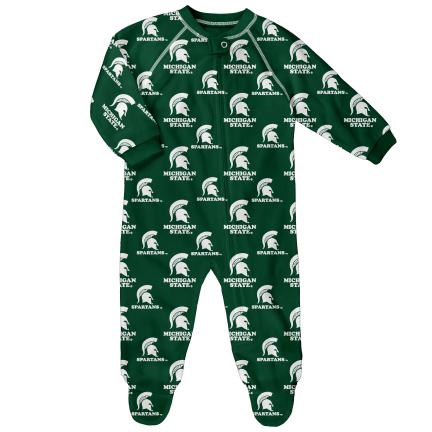 Michigan State Zipper Footie - Twinkle Twinkle Little One