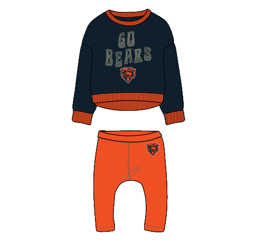 Chicago Bears Long Sleeve Top & Legging Set - Twinkle Twinkle Little One