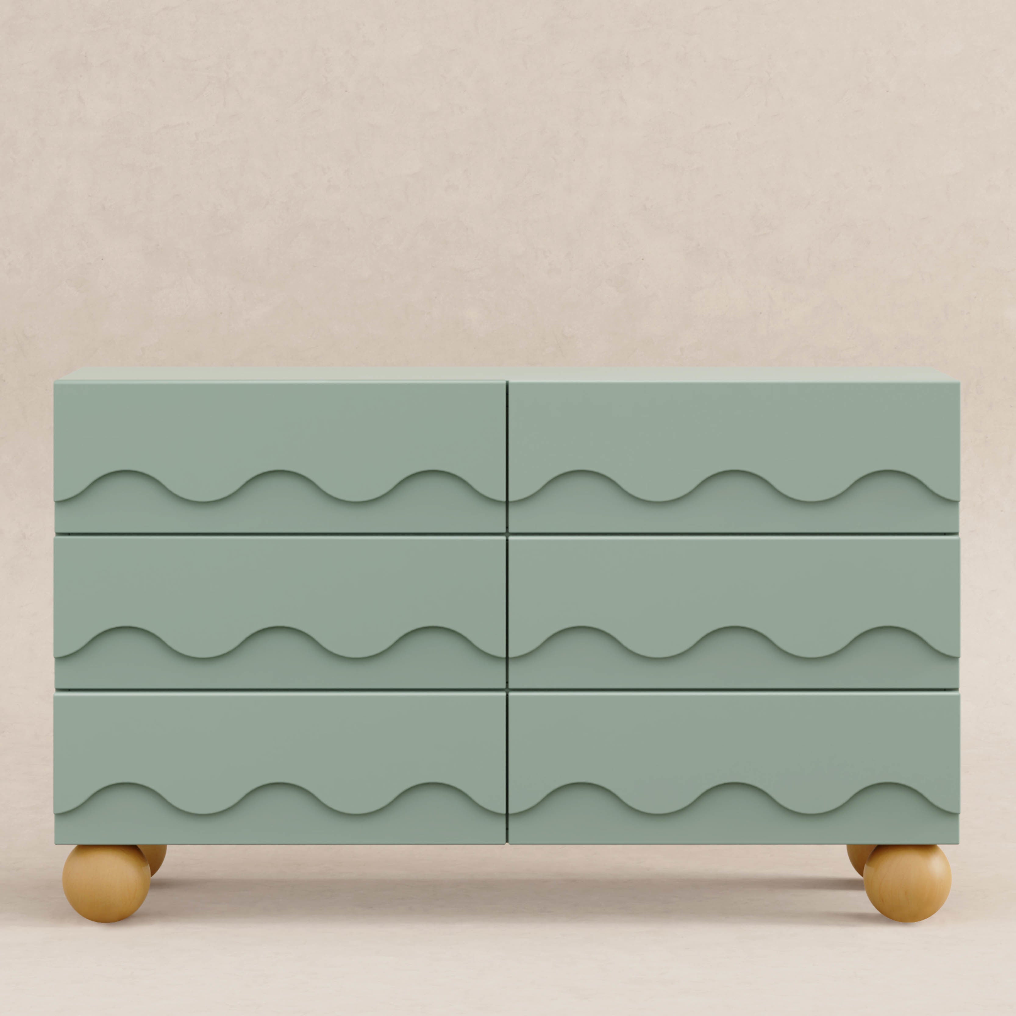 Babyletto Lido Wave 6-Drawer Wide Dresser (56")