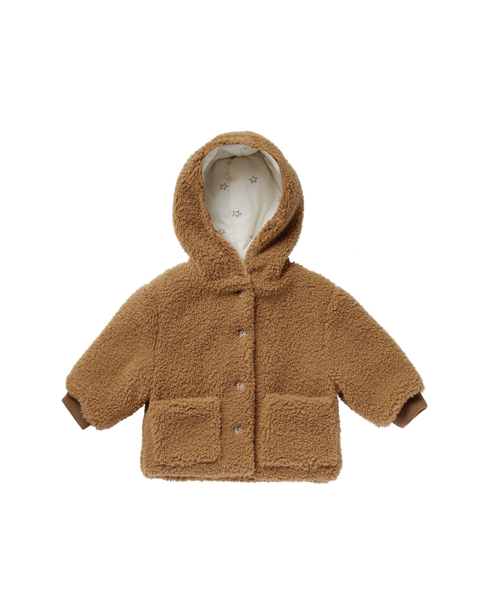 Rylee + Cru Brass Shearling Baby Coat - Twinkle Twinkle Little One