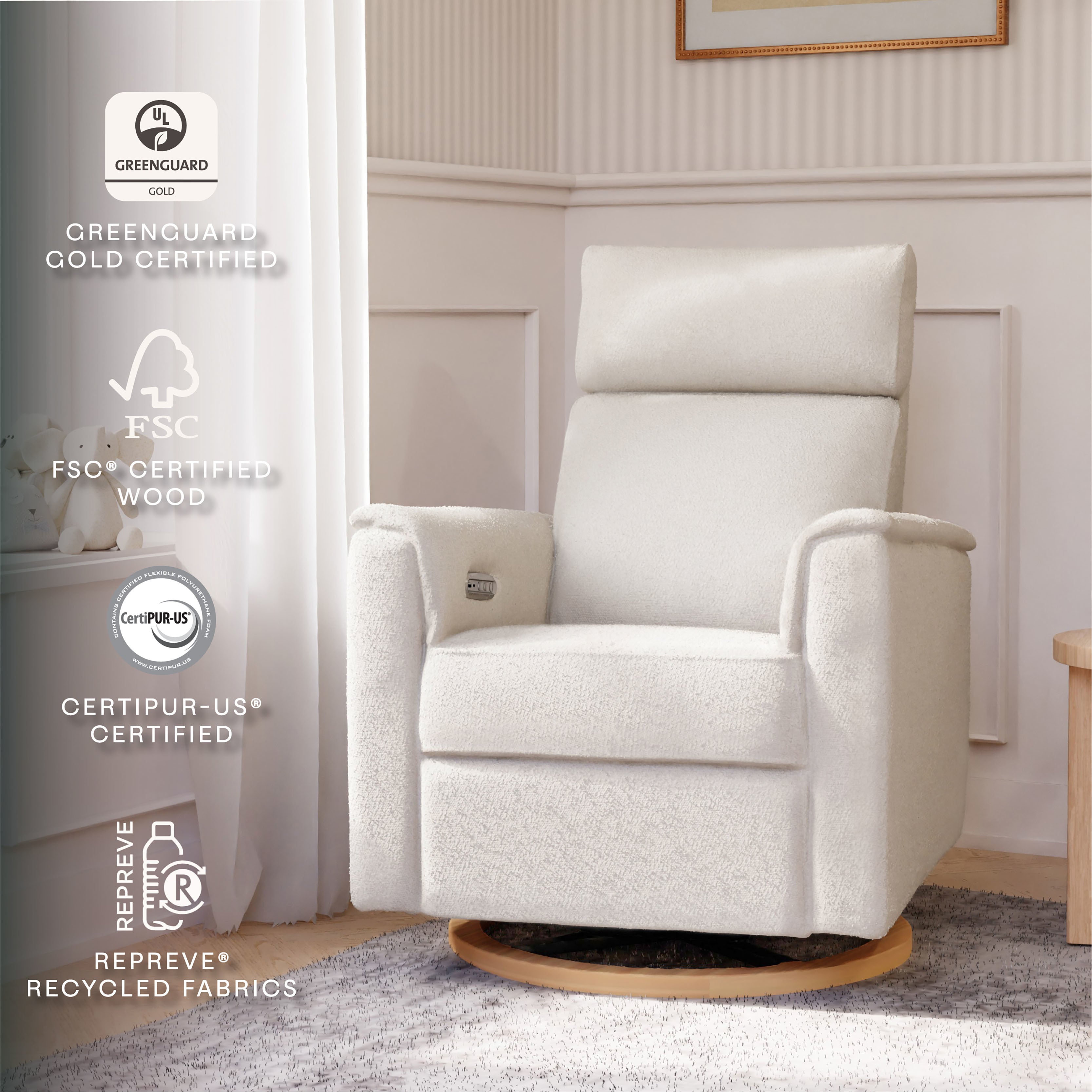 Namesake Willa Plus Power Glider Recliner + Power Headrest