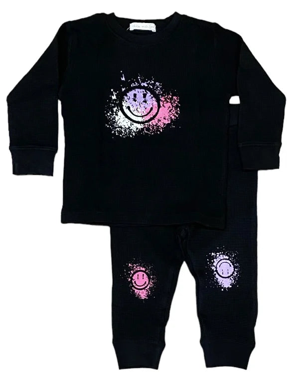 Happy Graffiti Long Sleeve Tee & Pant Set - Pink - Twinkle Twinkle Little One