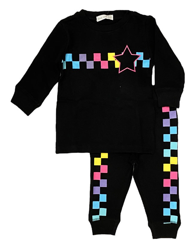 Little Mish Rainbow Check Two Piece Set - Twinkle Twinkle Little One