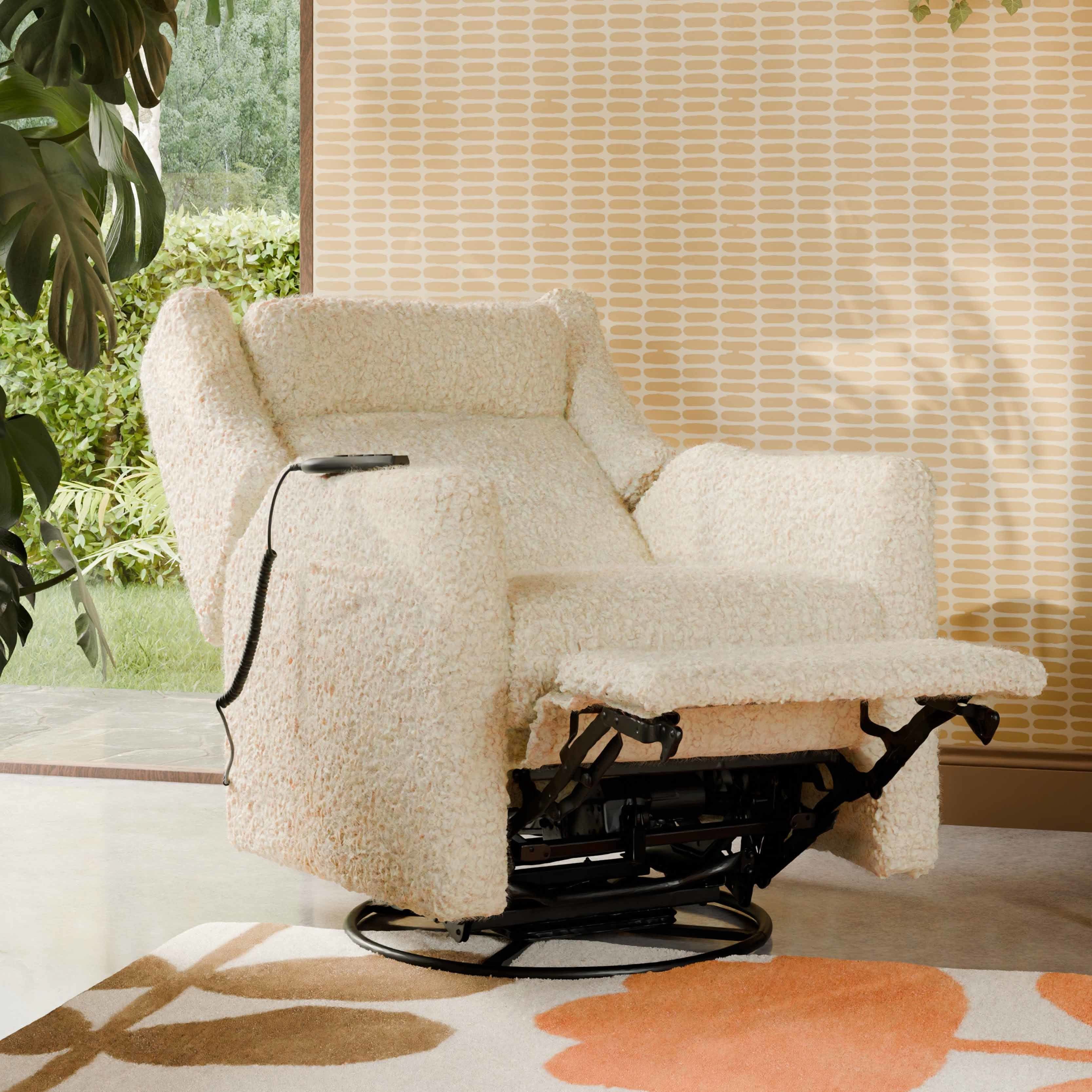 Babyletto Kiwi Deluxe Power Recliner & Swivel Glider with Heat and Massage - Twinkle Twinkle Little One