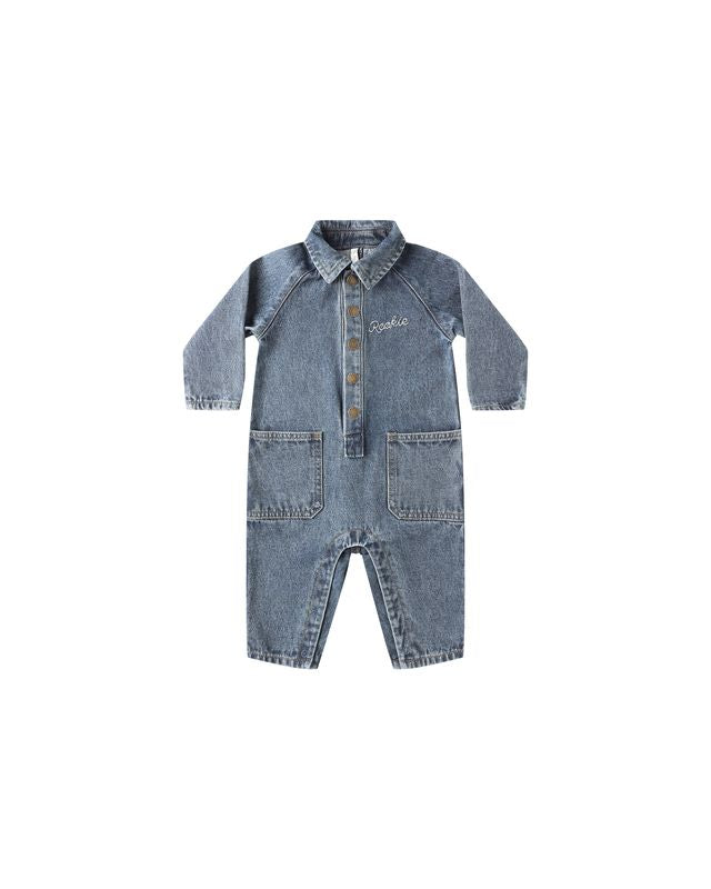 Collared Baby Jumpsuit || Indigo Denim - Twinkle Twinkle Little One