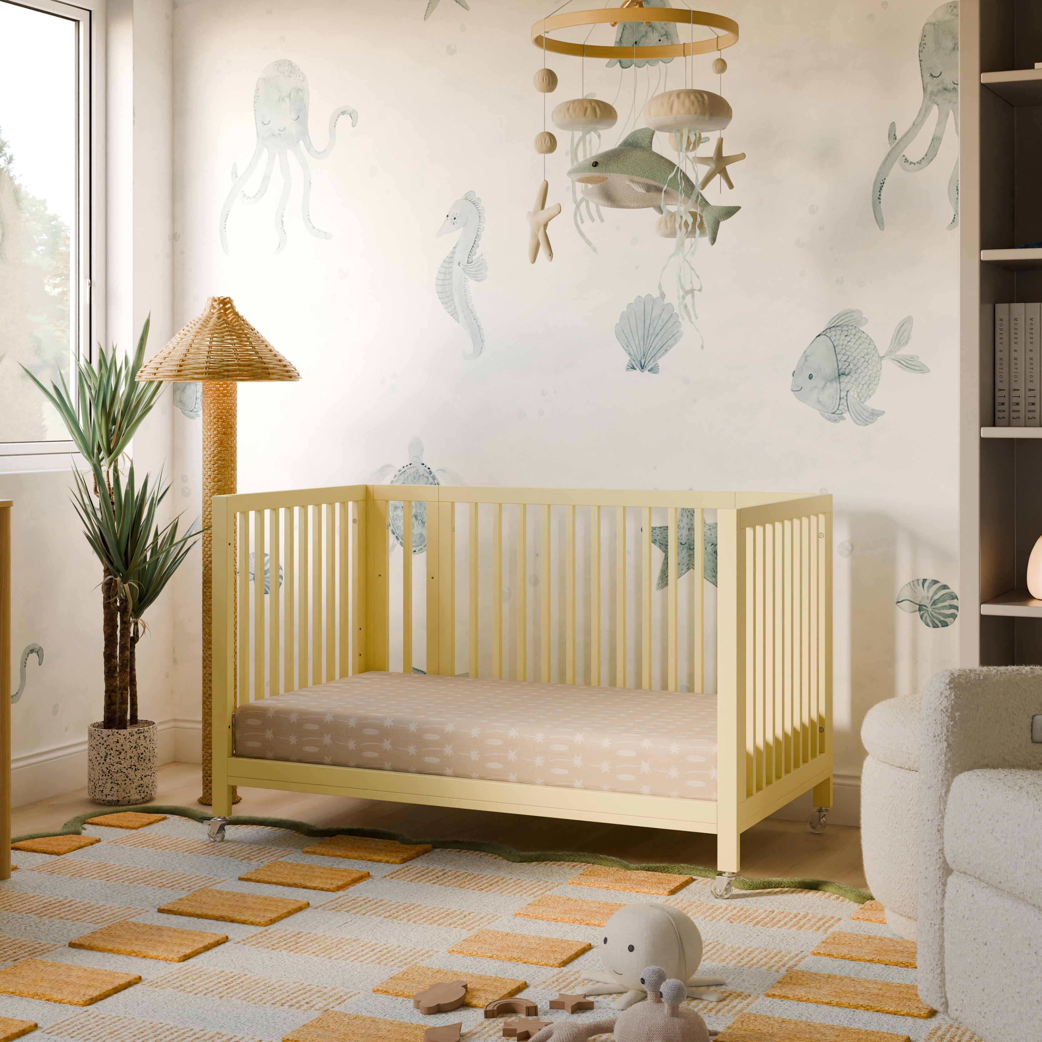 Babyletto Rolli 9-in-1 Convertible All-Stages Crib with Bassinet & Toddler Bed Conversion Kits