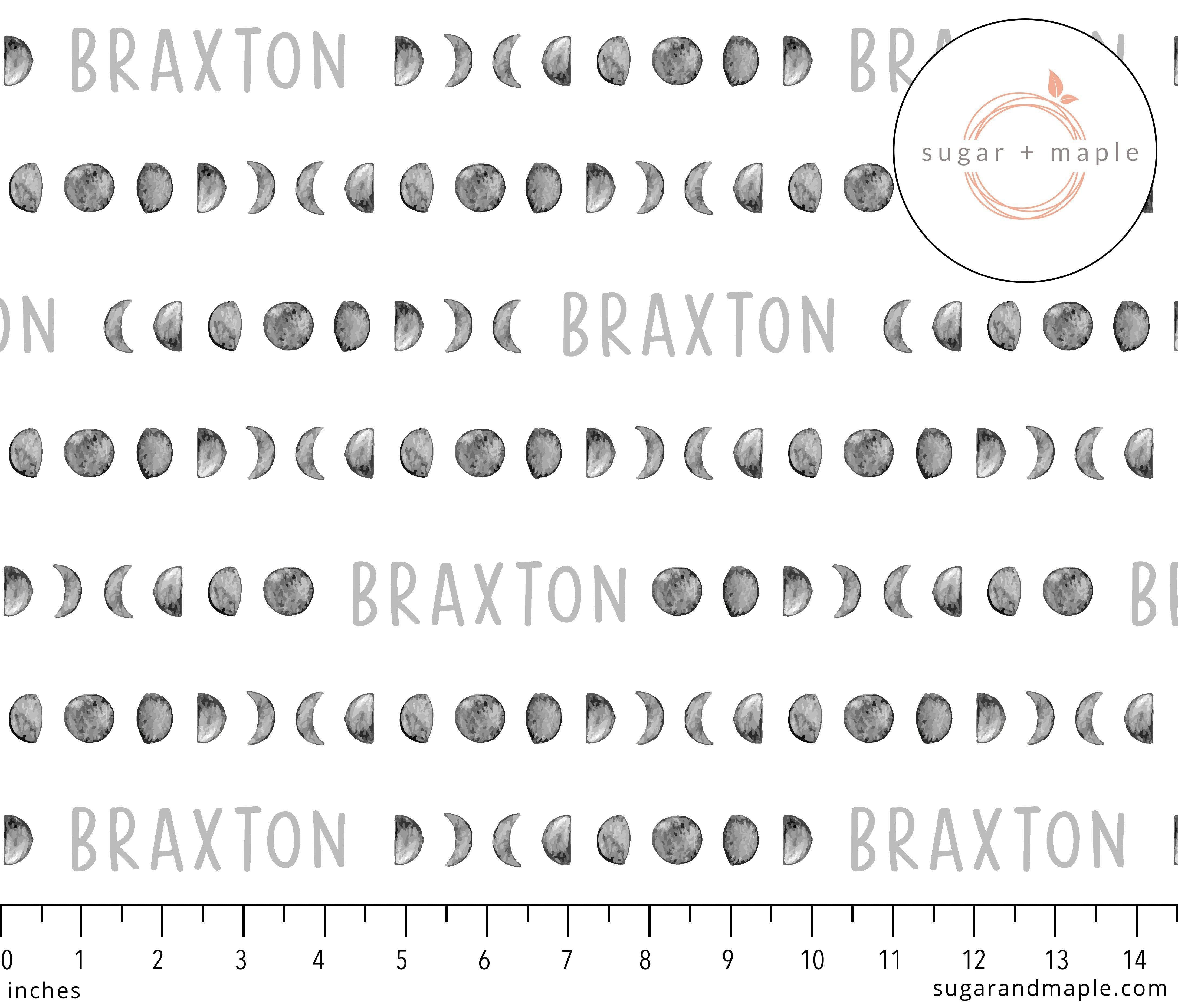 Sugar + Maple Personalized Bib | Moon Phases - Twinkle Twinkle Little One