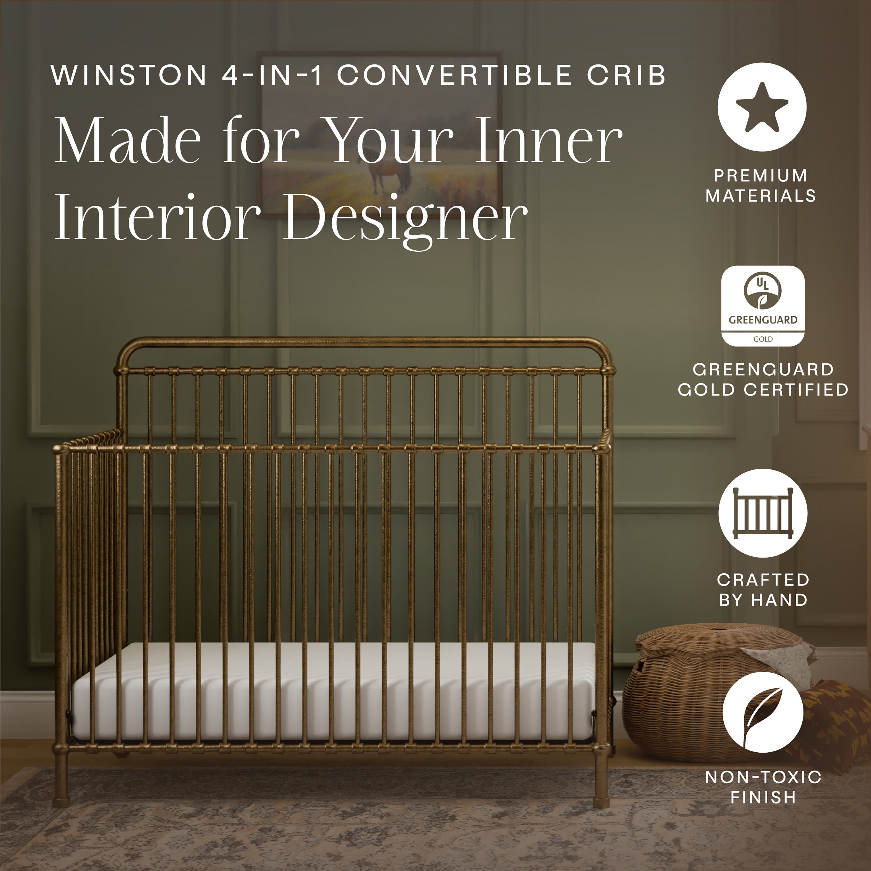 Namesake Winston 4-in-1 Convertible Crib