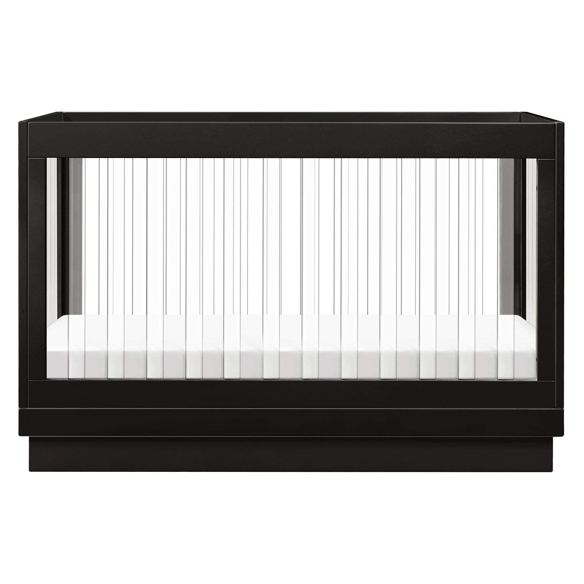 Babyletto Harlow Acrylic 3-in-1 Convertible Crib with Toddler Bed Conversion Kit