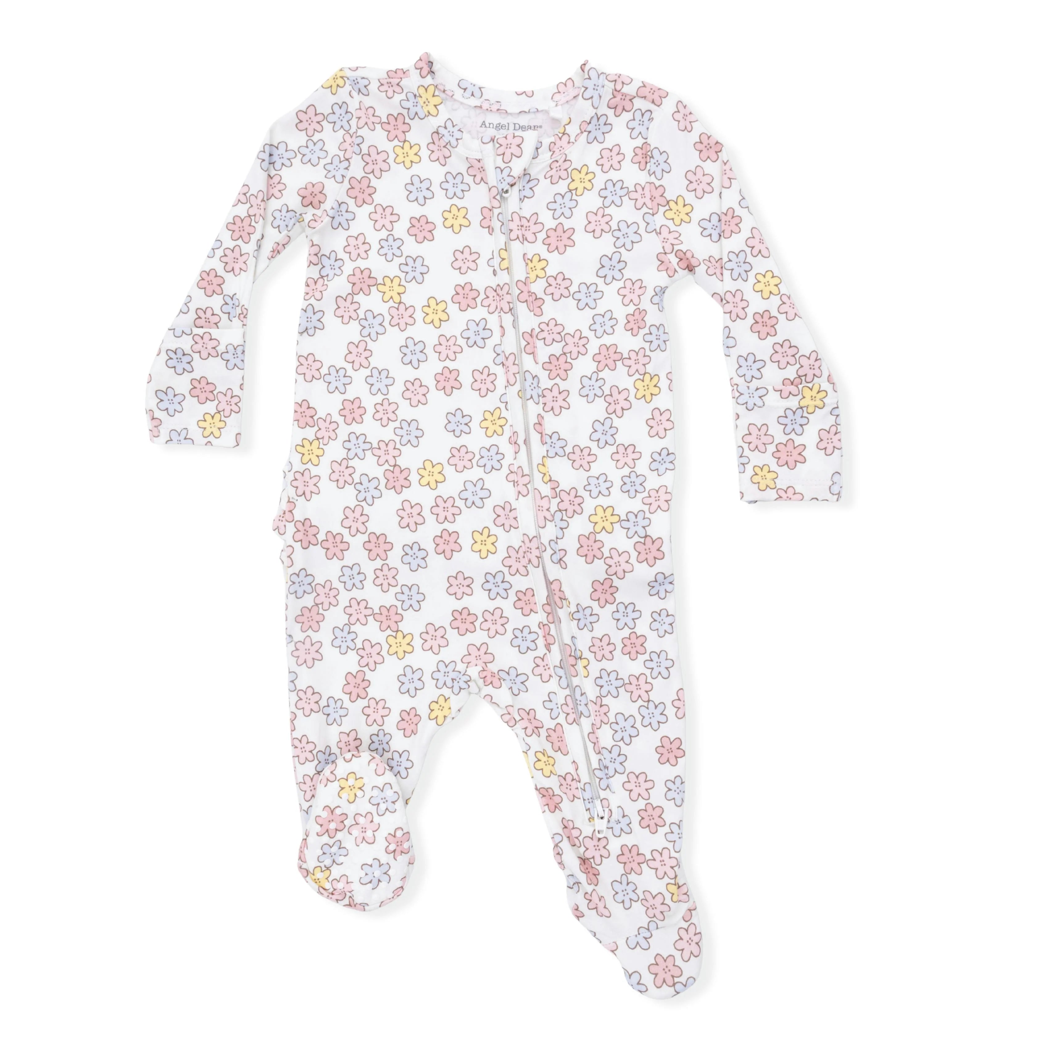 Sarah Floral 2 Way Ruffle Back Zipper Footie