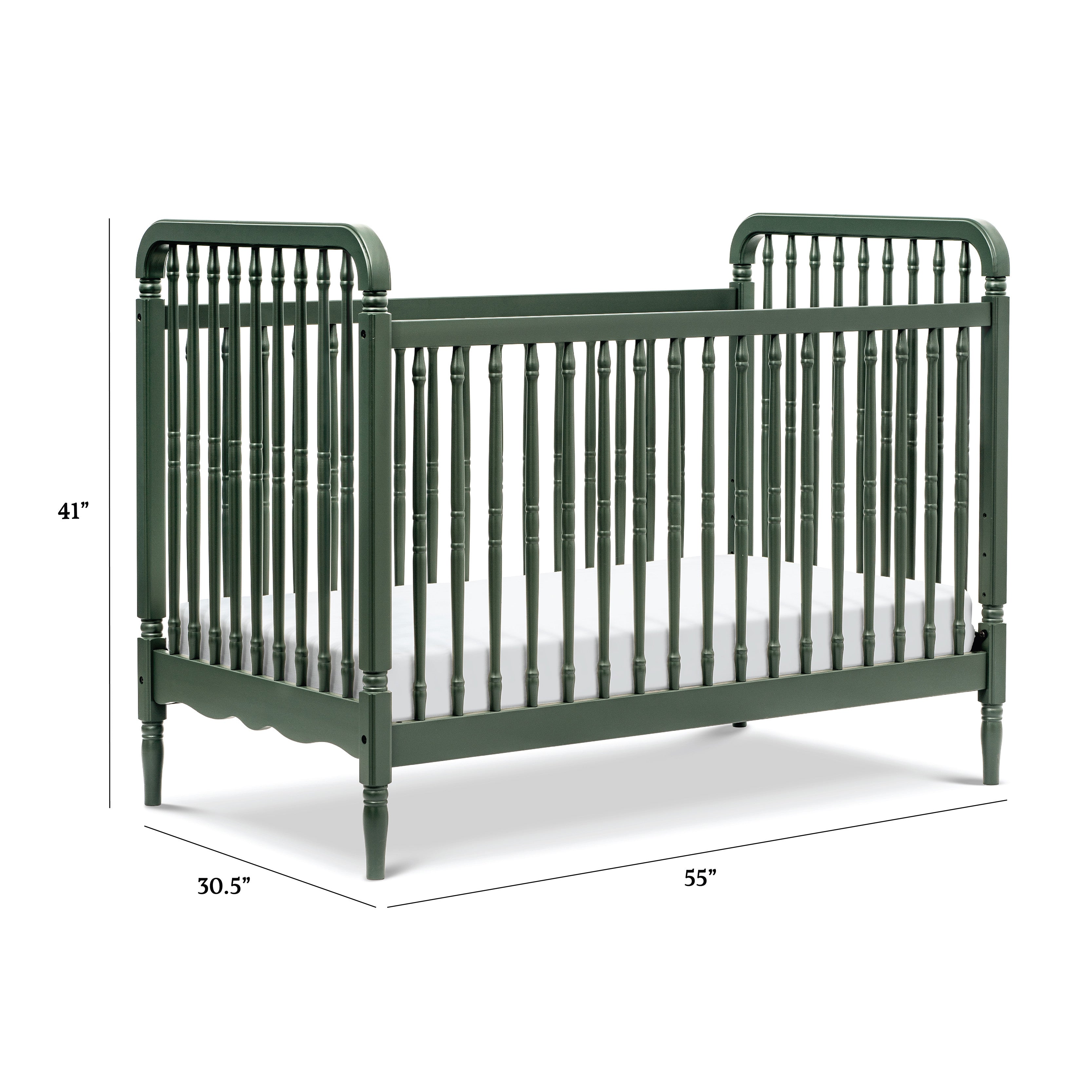 Namesake Liberty 3-in-1 Convertible Spindle Crib with Toddler Bed Conversion Kit