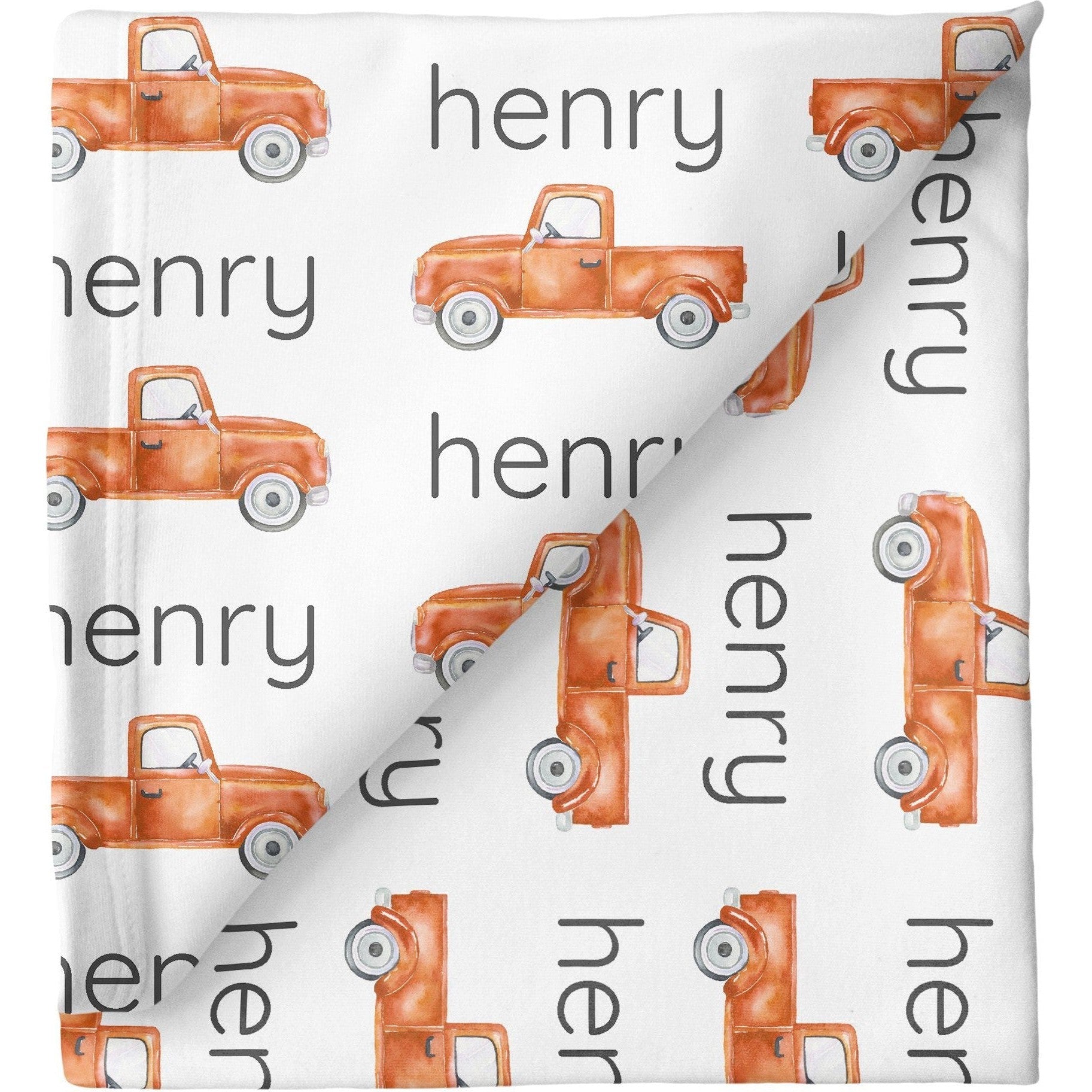 Sugar + Maple Personalized Stretchy Blanket | Trucks - Twinkle Twinkle Little One