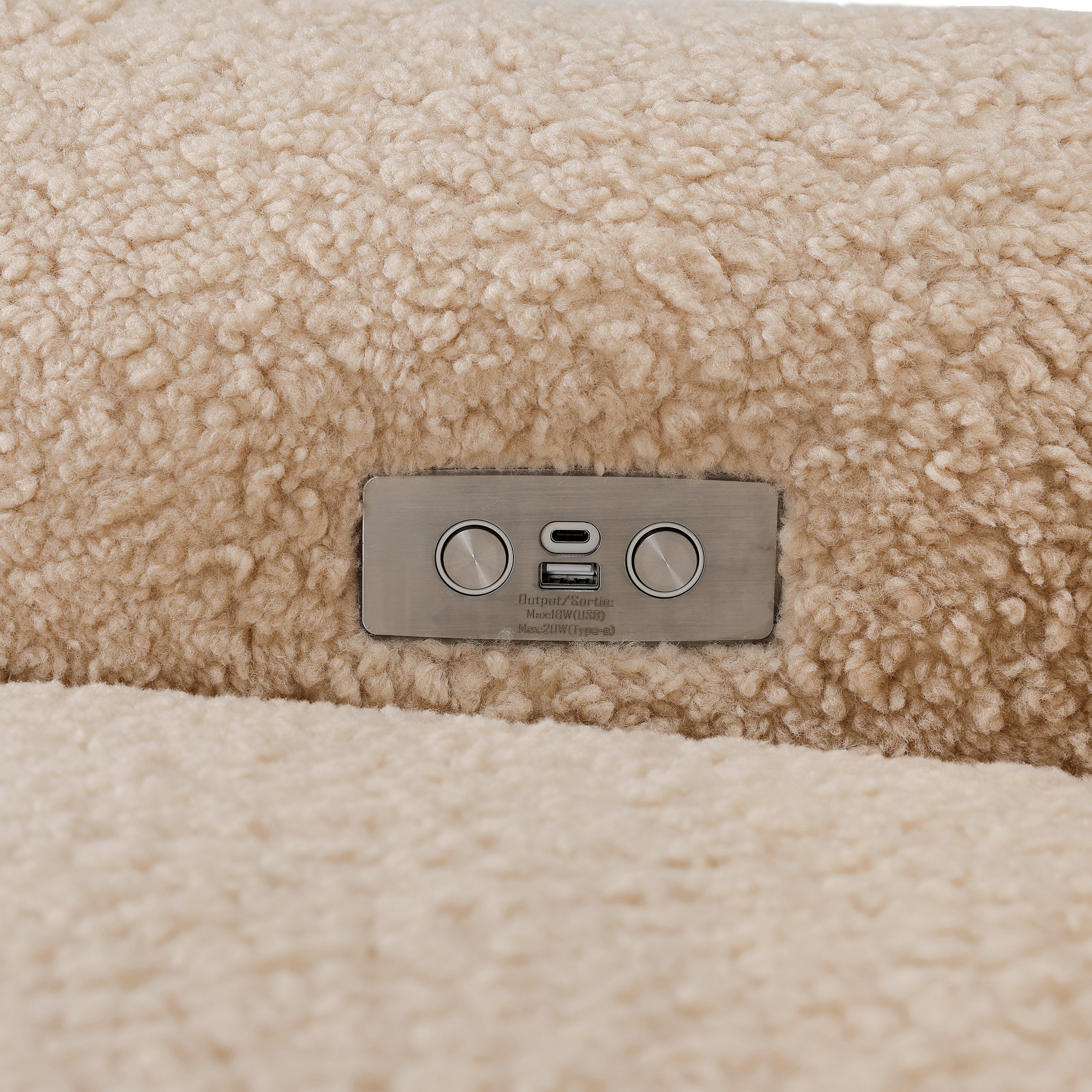 Babyletto Sunday Power Recliner and Swivel Glider in Shearling